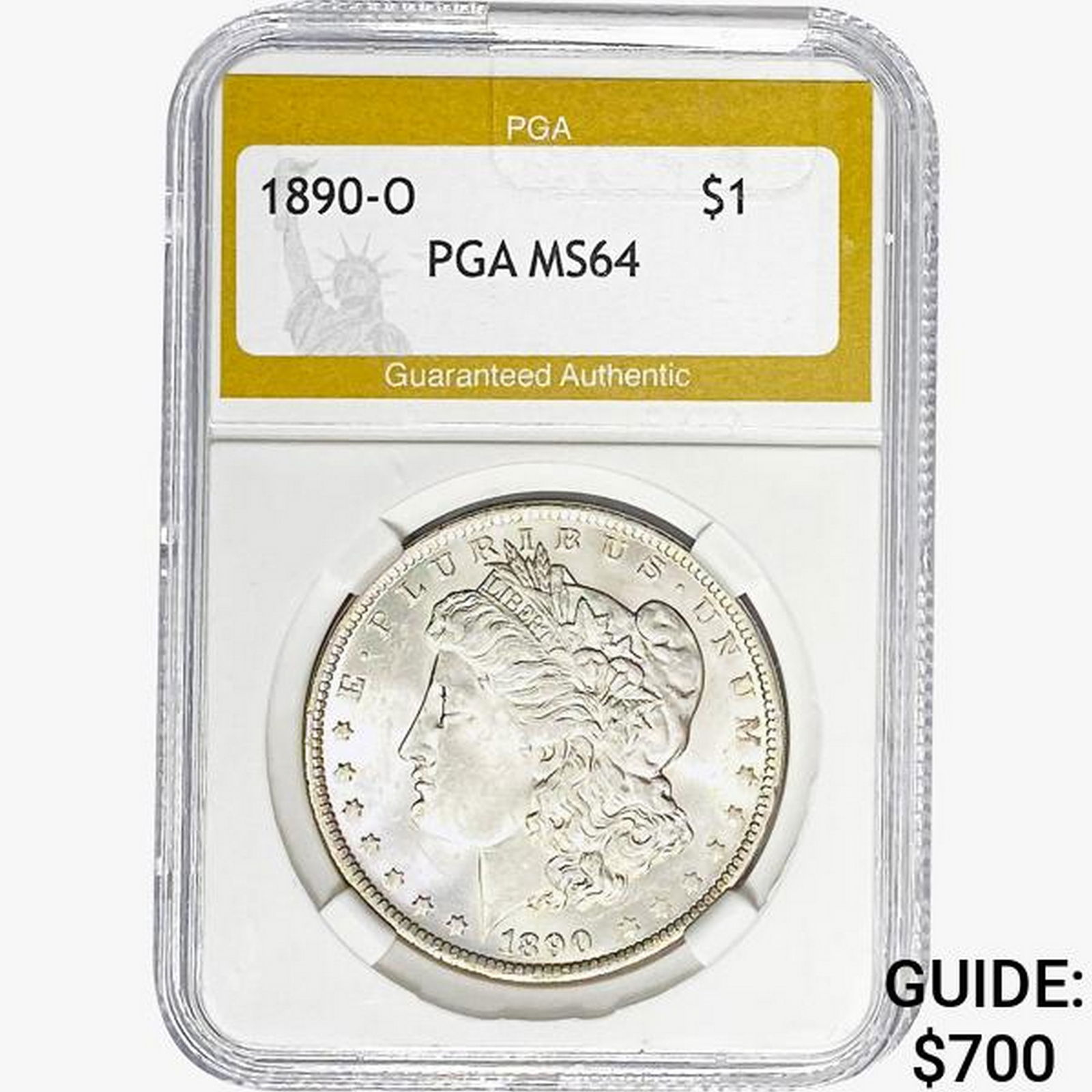 1890-O Morgan Silver Dollar PGA MS64 (1 of 2)