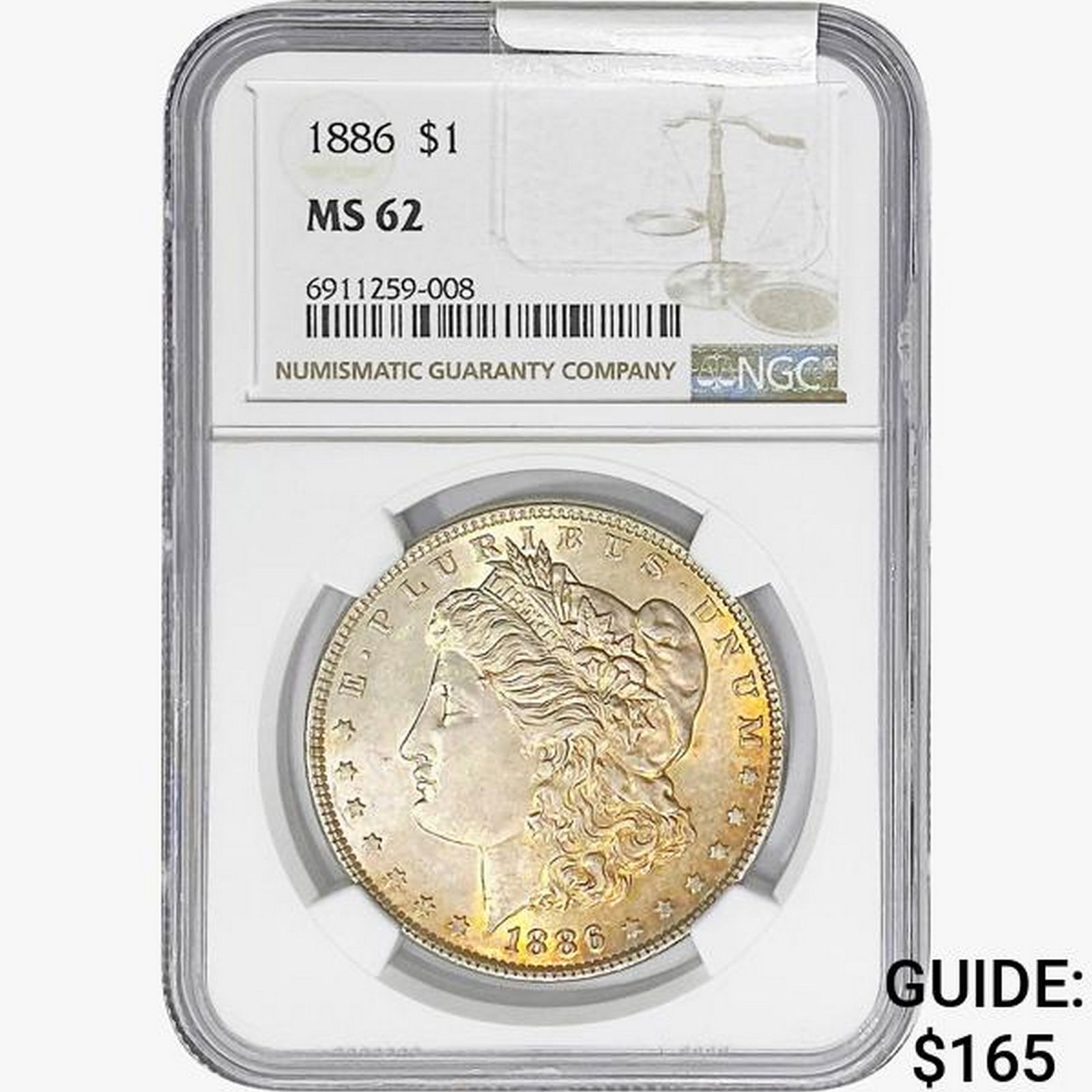 1886 Morgan Silver Dollar NGC MS62 (1 of 2)