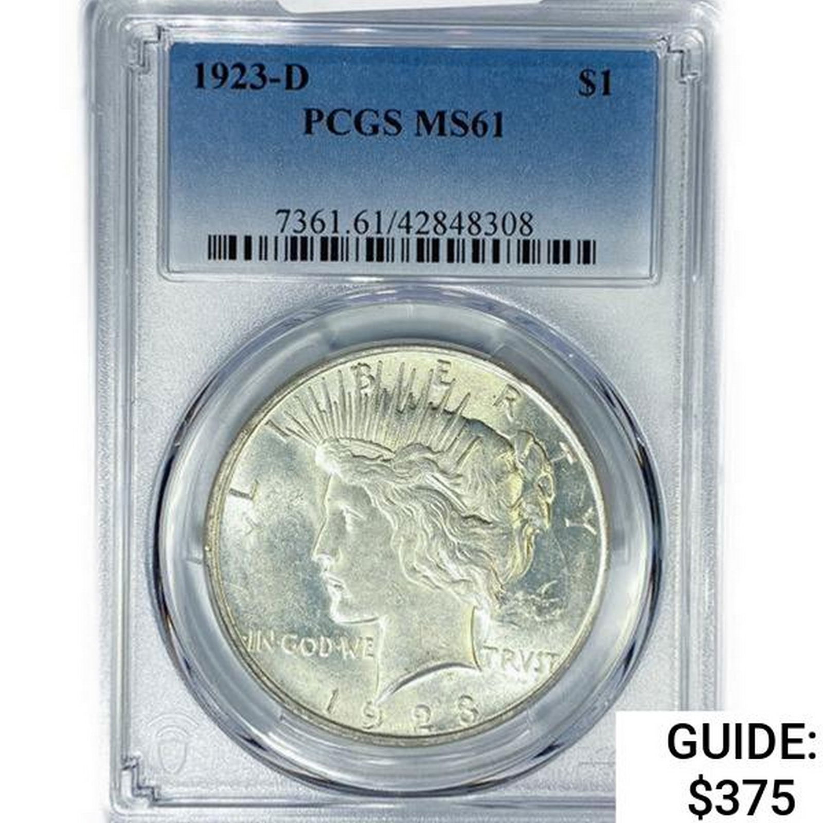1923-D Silver Peace Dollar PCGS MS61 (1 of 2)
