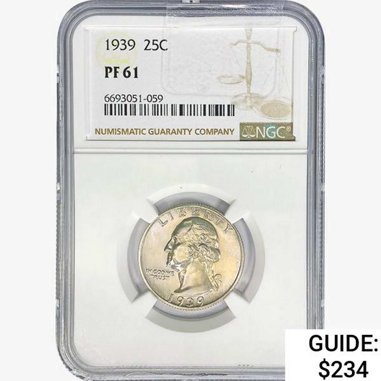 1939 Washington Silver Quarter NGC PF61 (1 of 2)