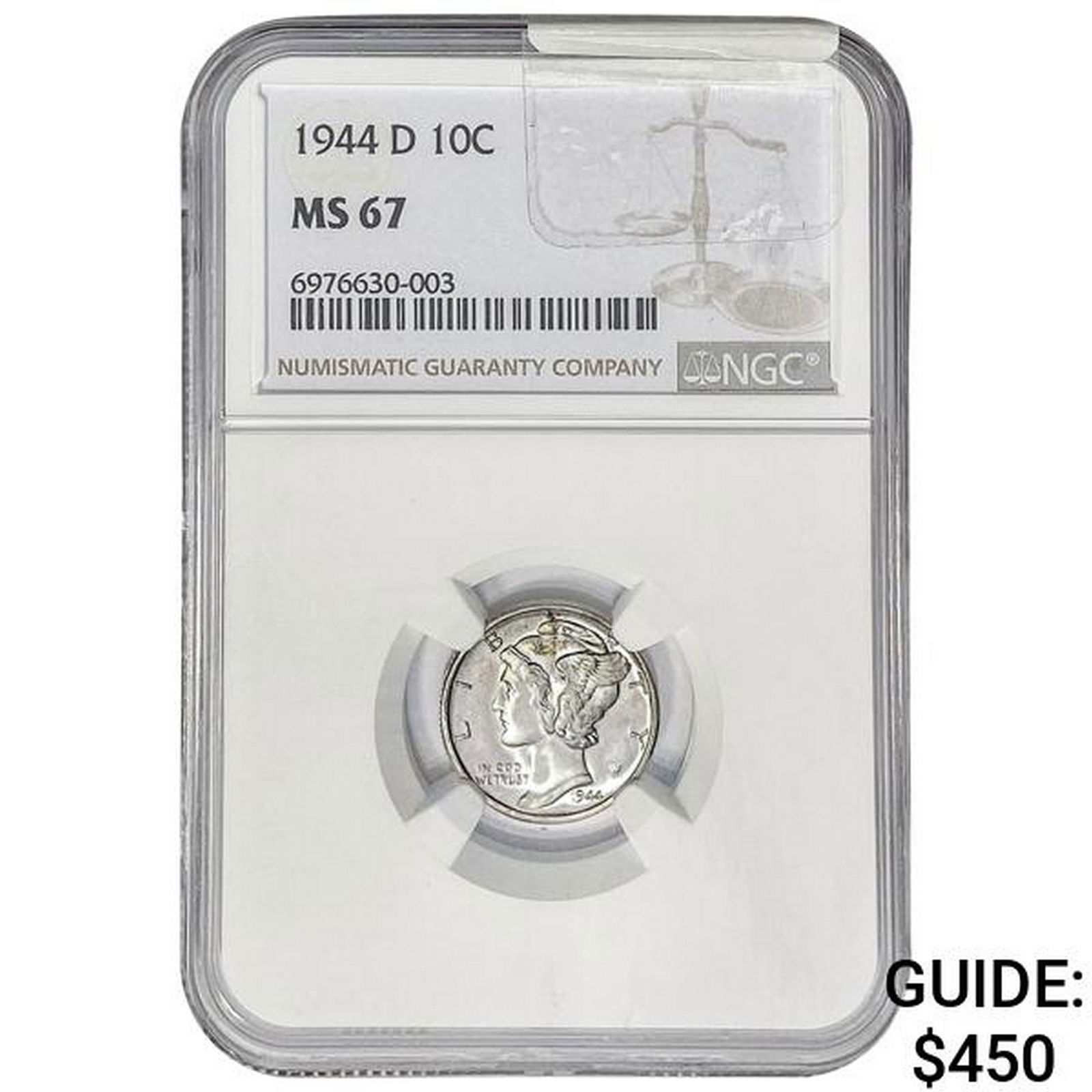 1944-D Mercury Silver Dime NGC MS67 (1 of 2)