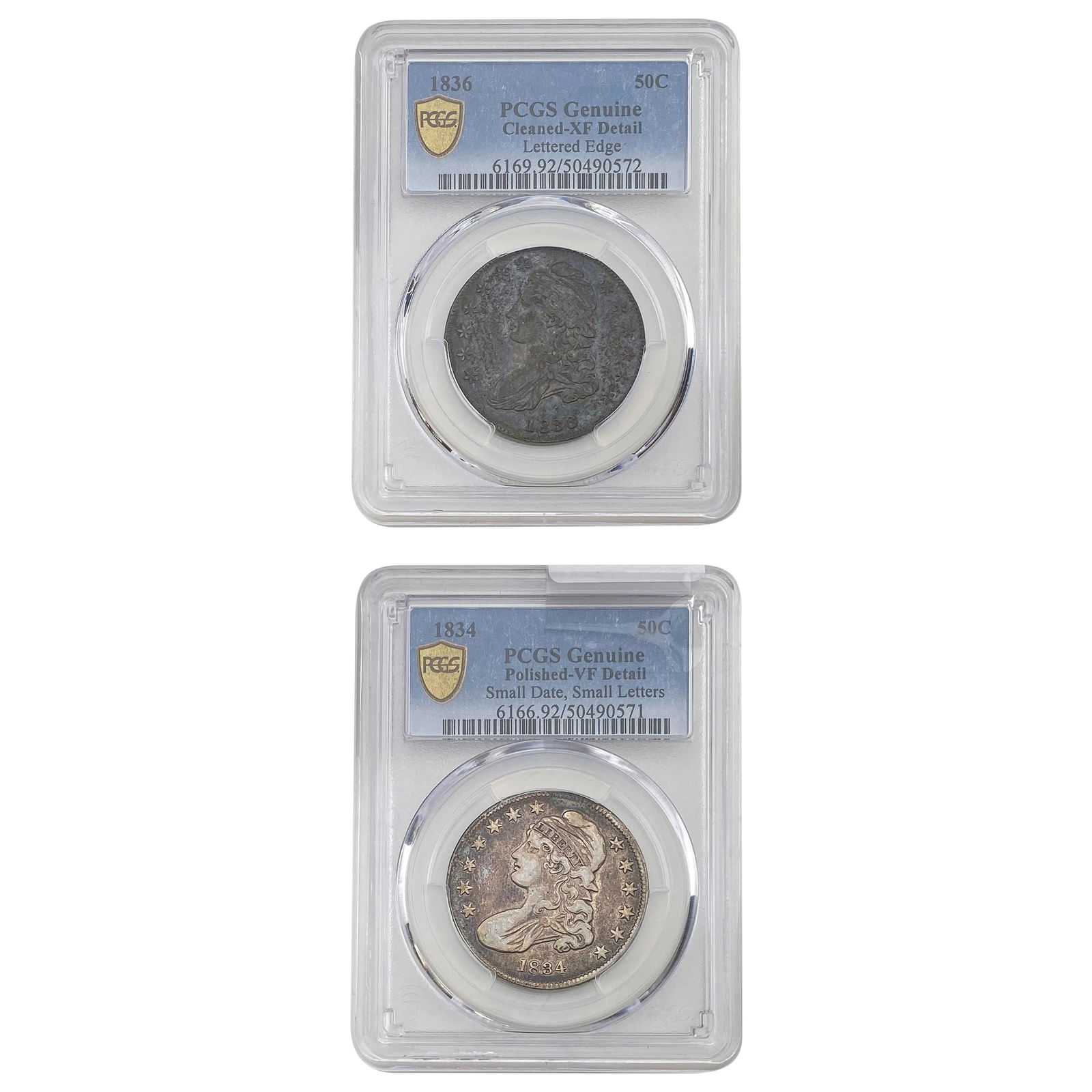 1834-1836 [2] Capped Bust Half Dollar PCGS VF-XF (1 of 5)