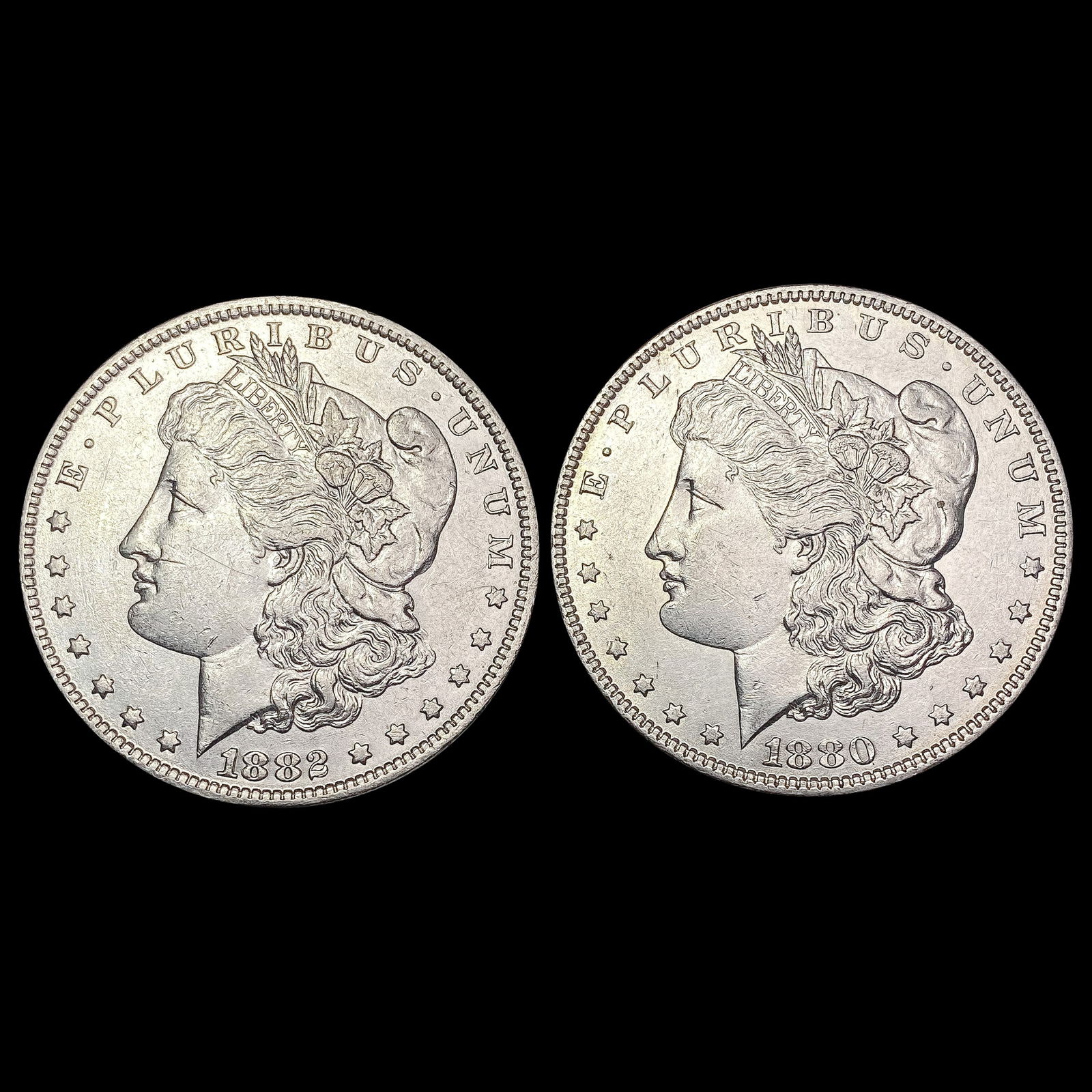 [2] 1880-O&1882-O Morgan Silver Dollar CLOSELY UNCIRCULATED (1 of 2)