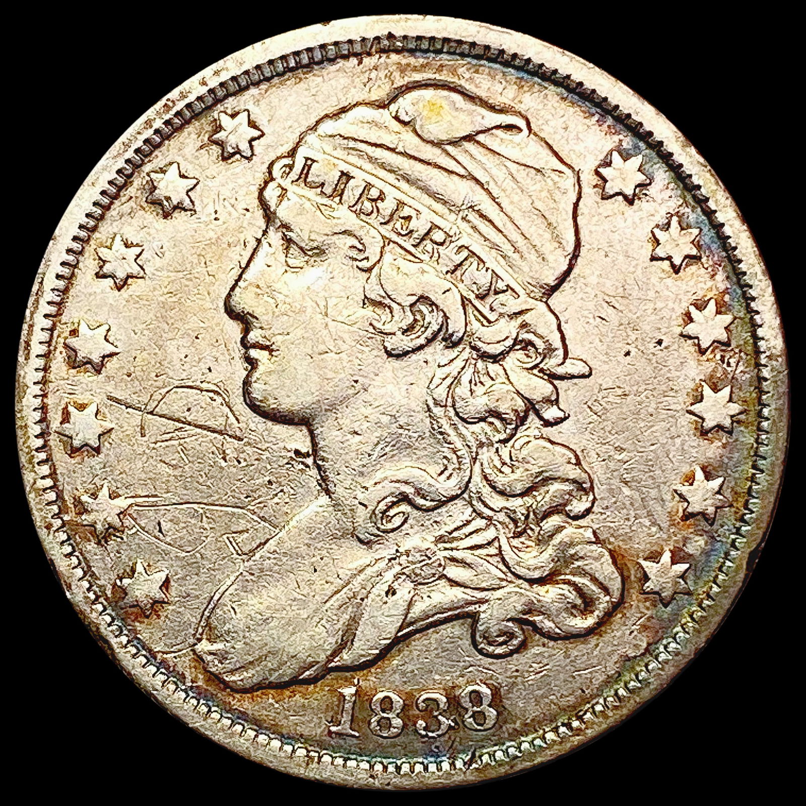 1838 Capped Bust Quarter LIGHTLY CIRCULATED (1 of 2)