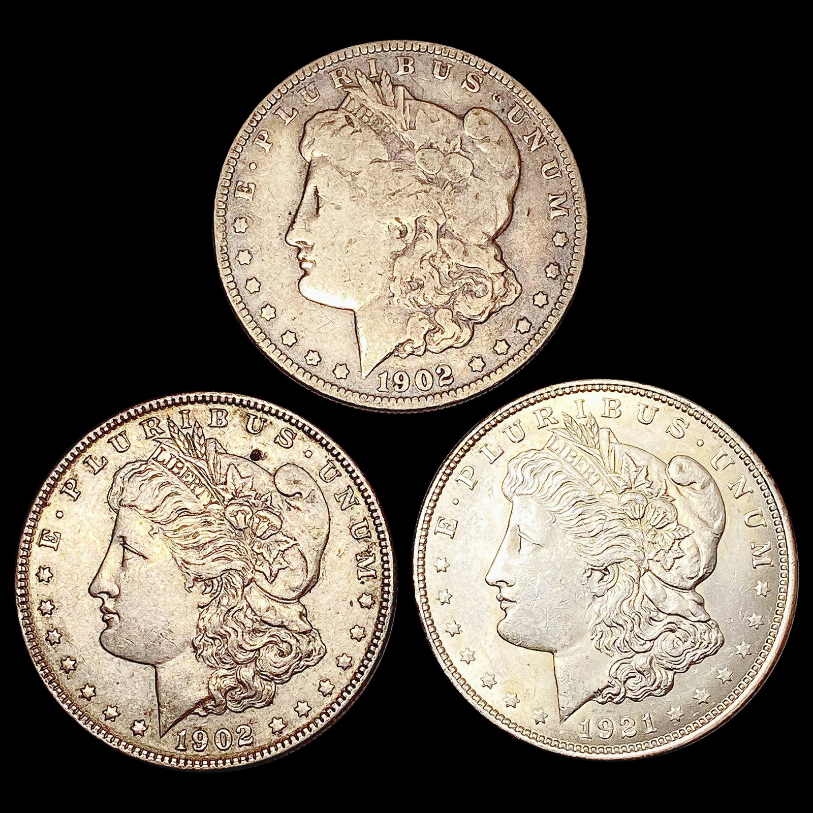 [3] 1902&1921 Morgan Silver Dollar HIGH GRADE (1 of 2)