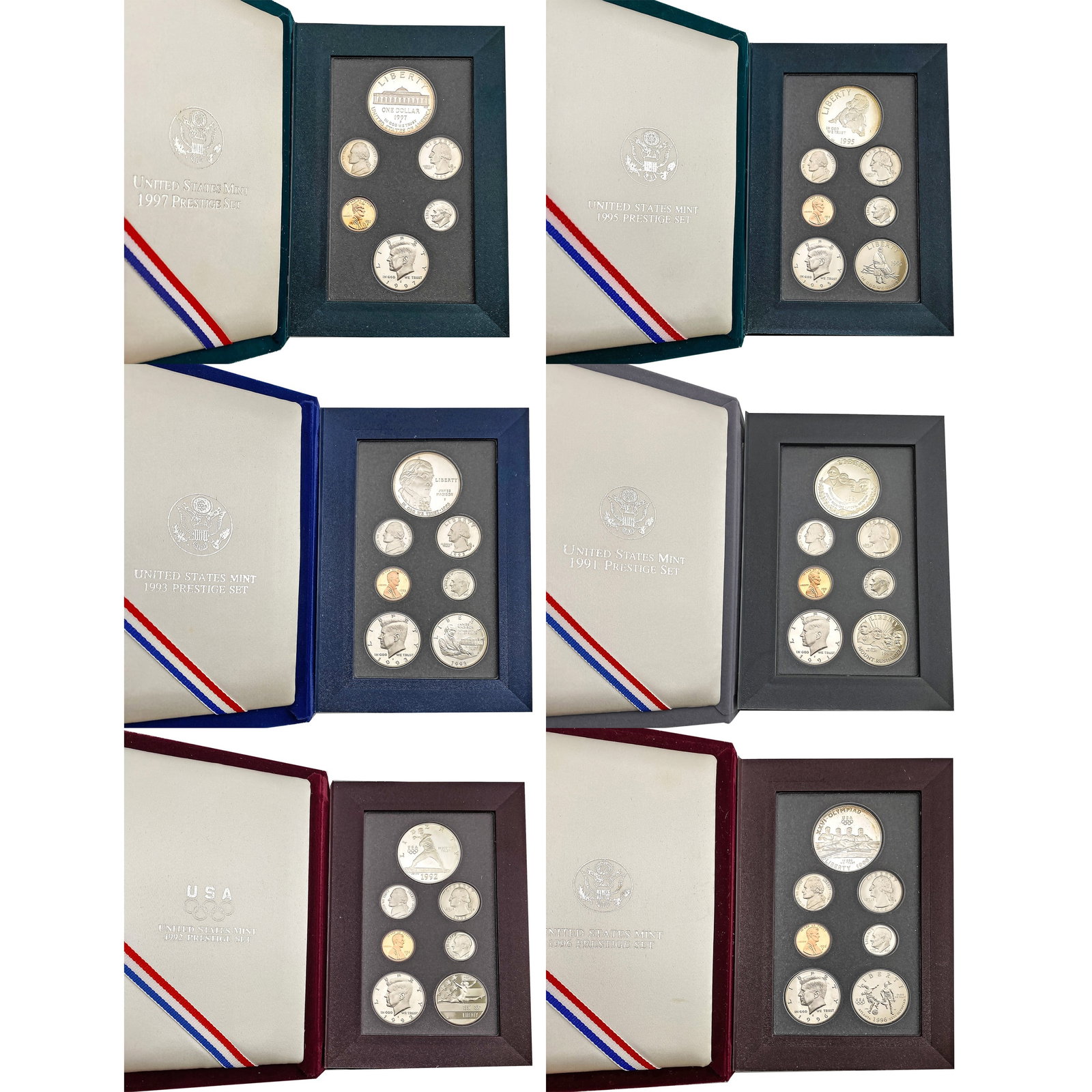 [41 Coins] 1991-1997 US Prestige Proof Set Lot (1 of 7)