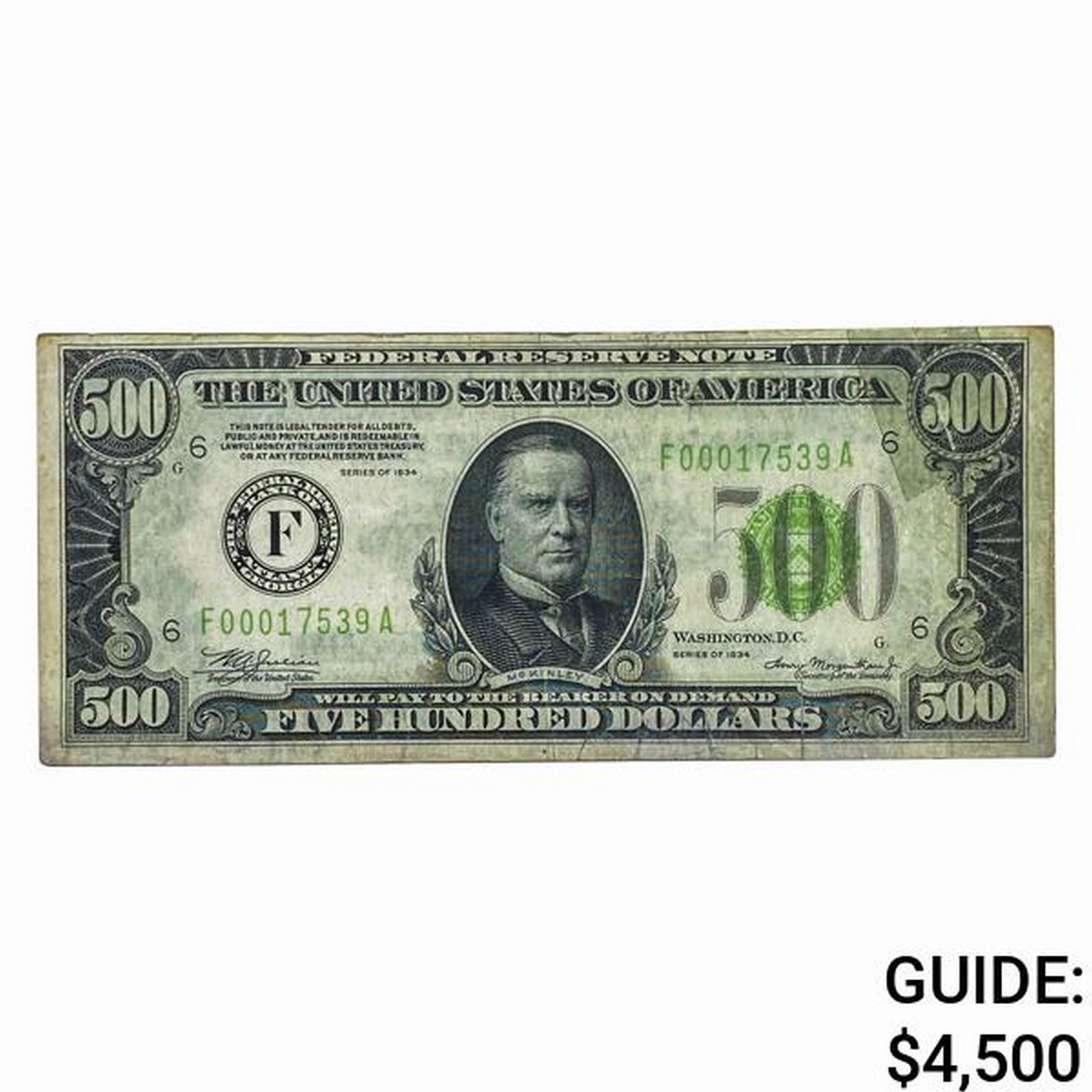 1934 $500 FRN Bank of Atlanta, GA (1 of 2)