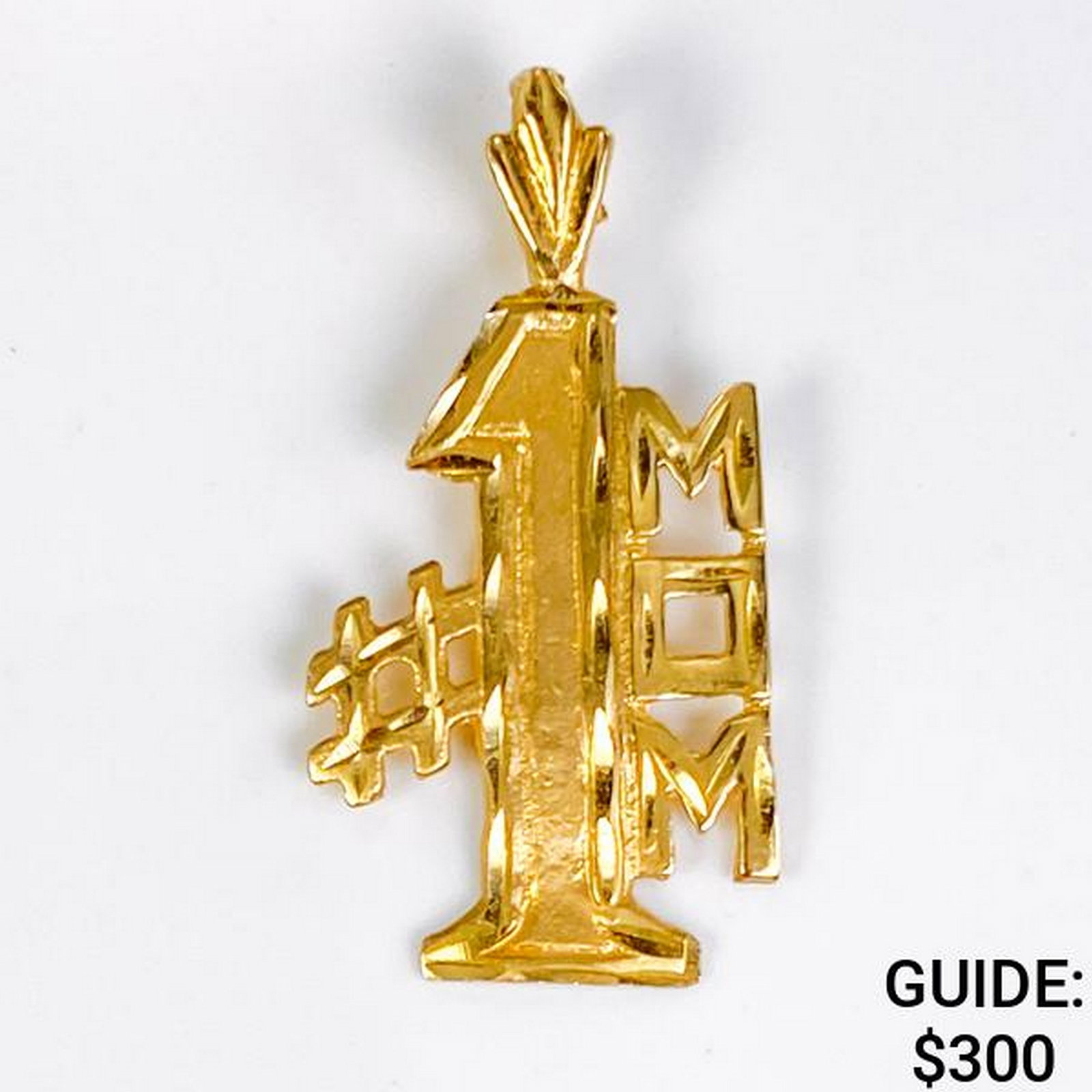 14k Gold #1 Pendant (.7 grams): 14k Gold #1 Pendant (.7 grams)