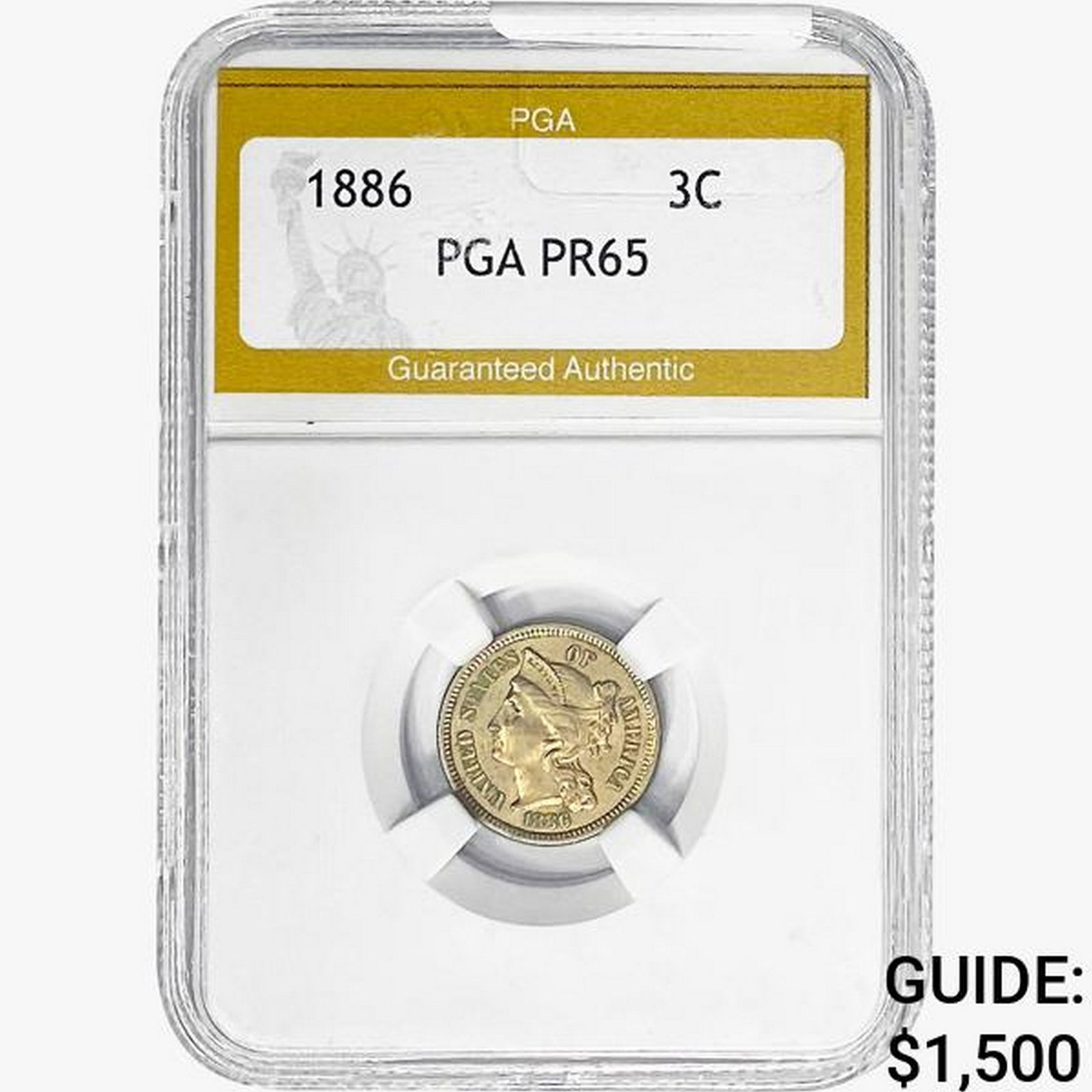 1886 Nickel Three Cent PGA PR65 (1 of 2)