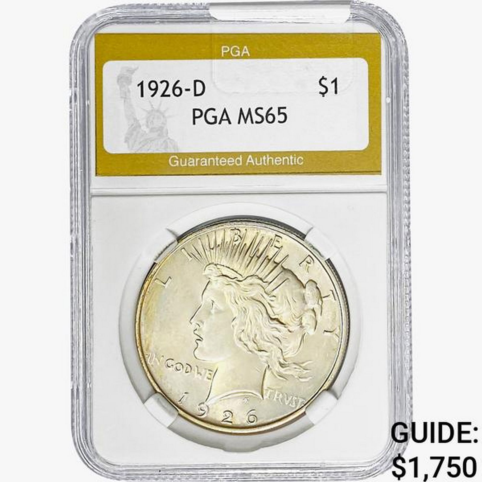 1926-D Silver Peace Dollar PGA MS65 (1 of 2)