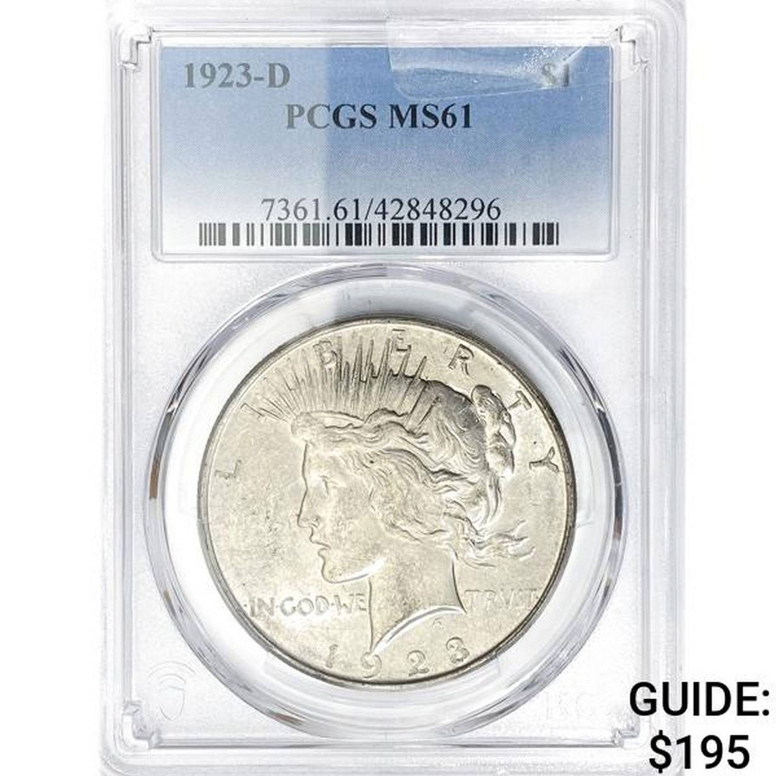 1923-D Silver Peace Dollar PCGS MS61 (1 of 2)