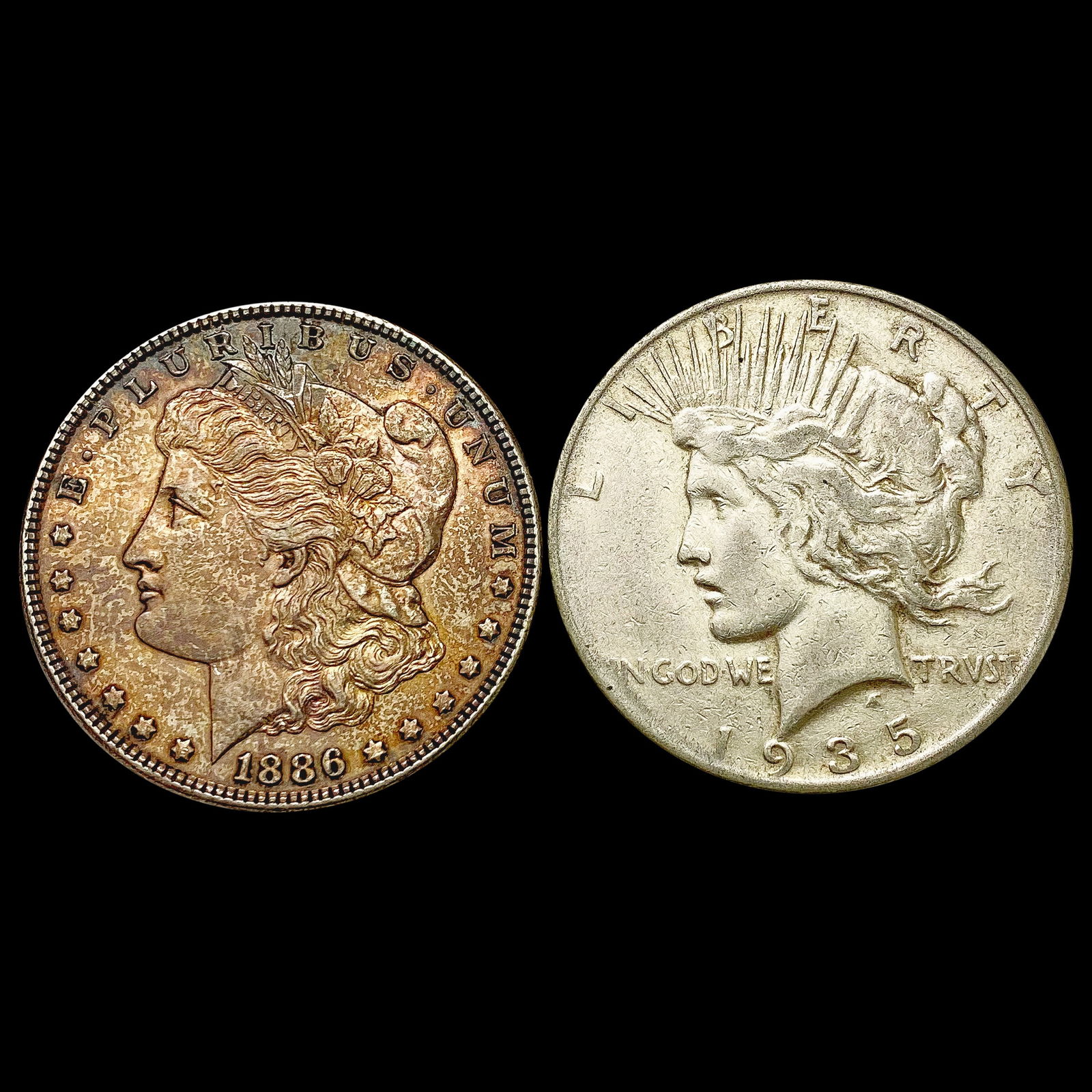 [2] 1886&1935-S Silver Dollars HIGH GRADE (1 of 2)