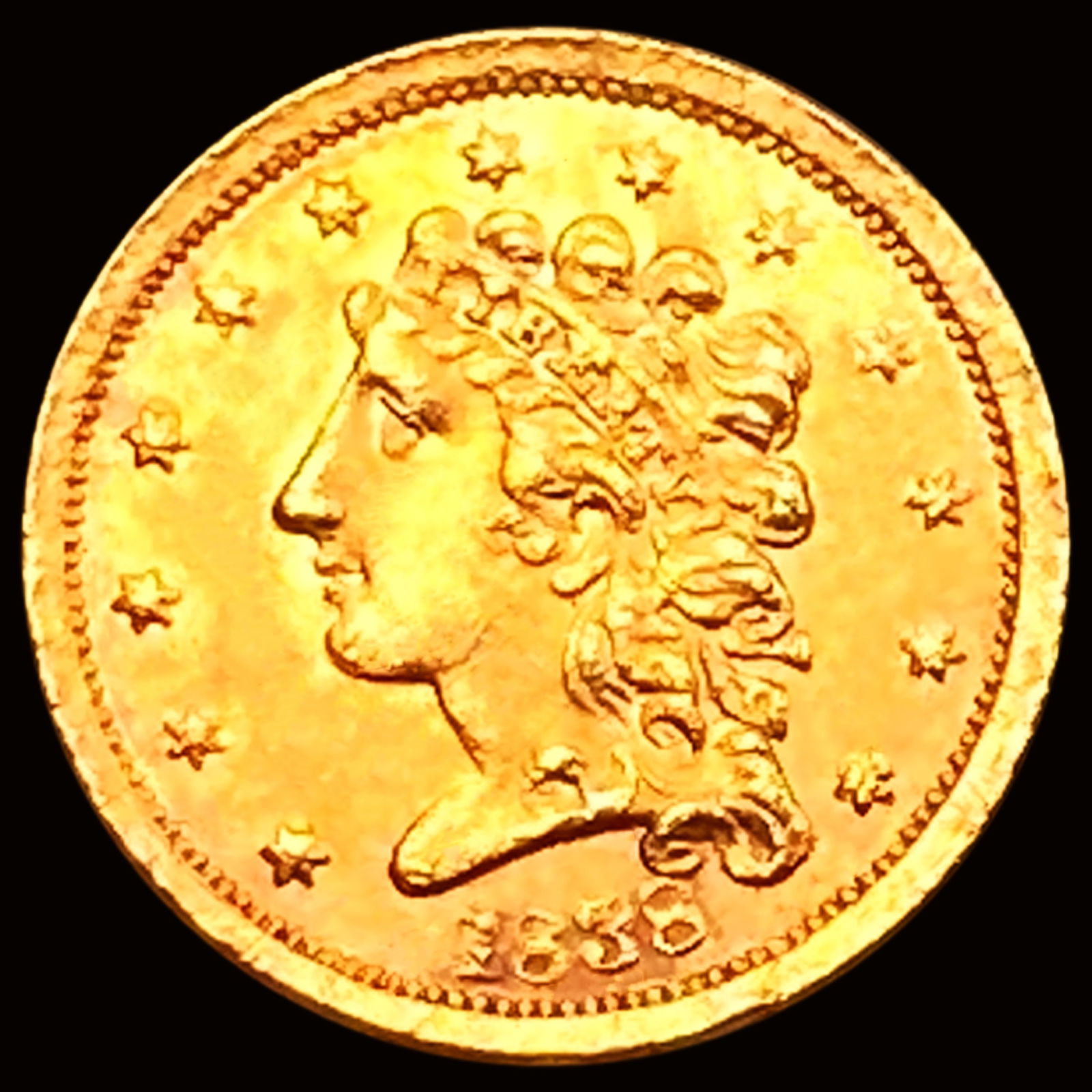 1838 $2.50 Gold Quarter Eagle UNCIRCULATED (1 of 2)