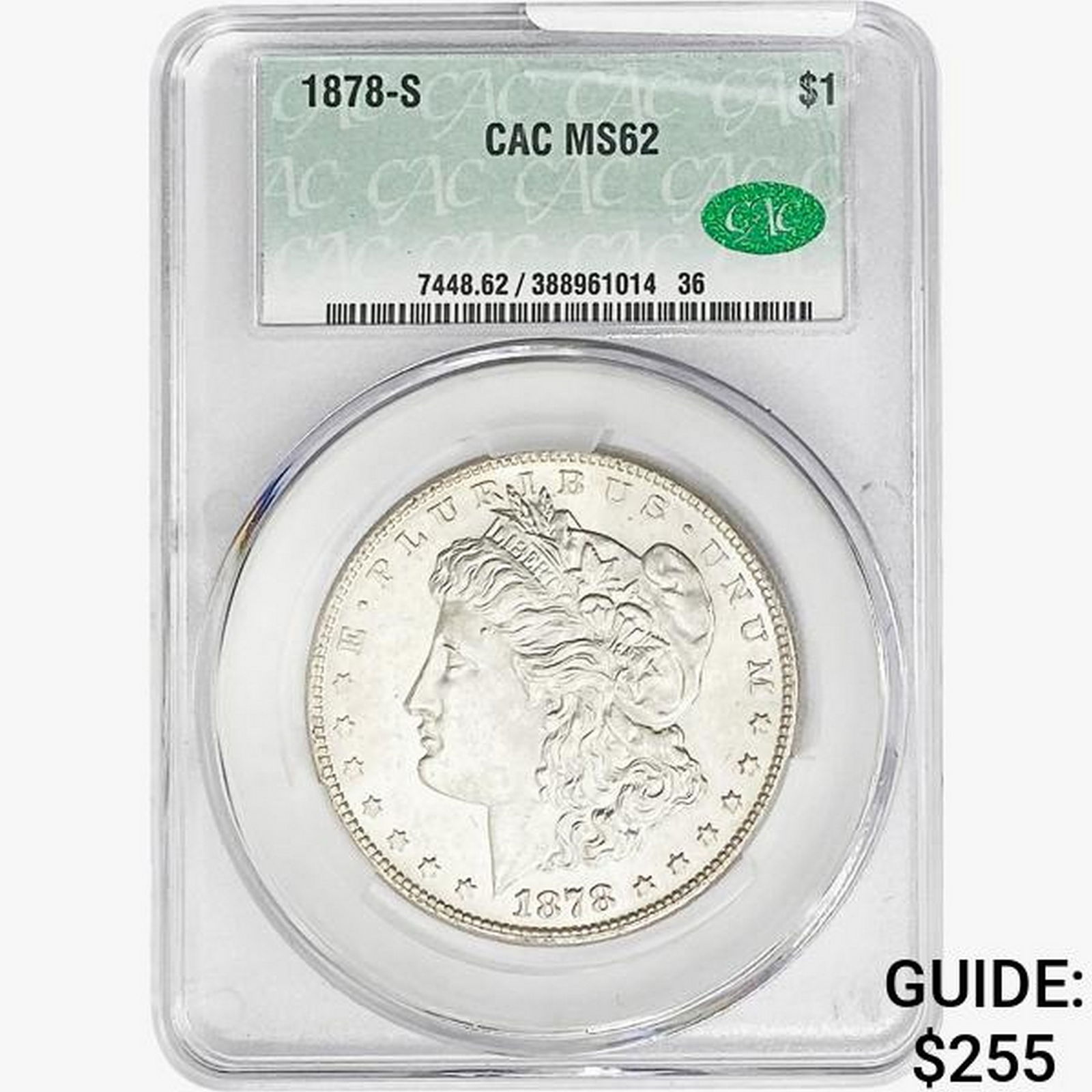 1878-S Morgan Silver Dollar CAC MS62 (1 of 2)