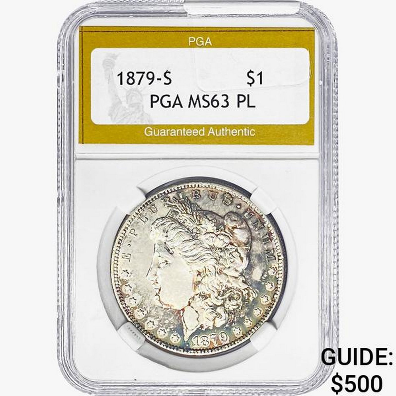 1879-S Morgan Silver Dollar PGA MS63 PL (1 of 2)