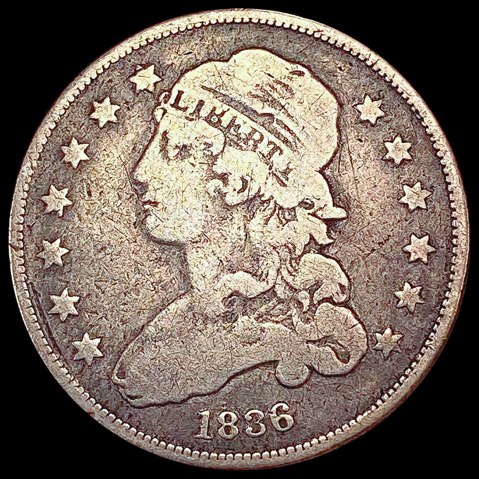 1836 Capped Bust Quarter LIGHTLY CIRCULATED (1 of 2)