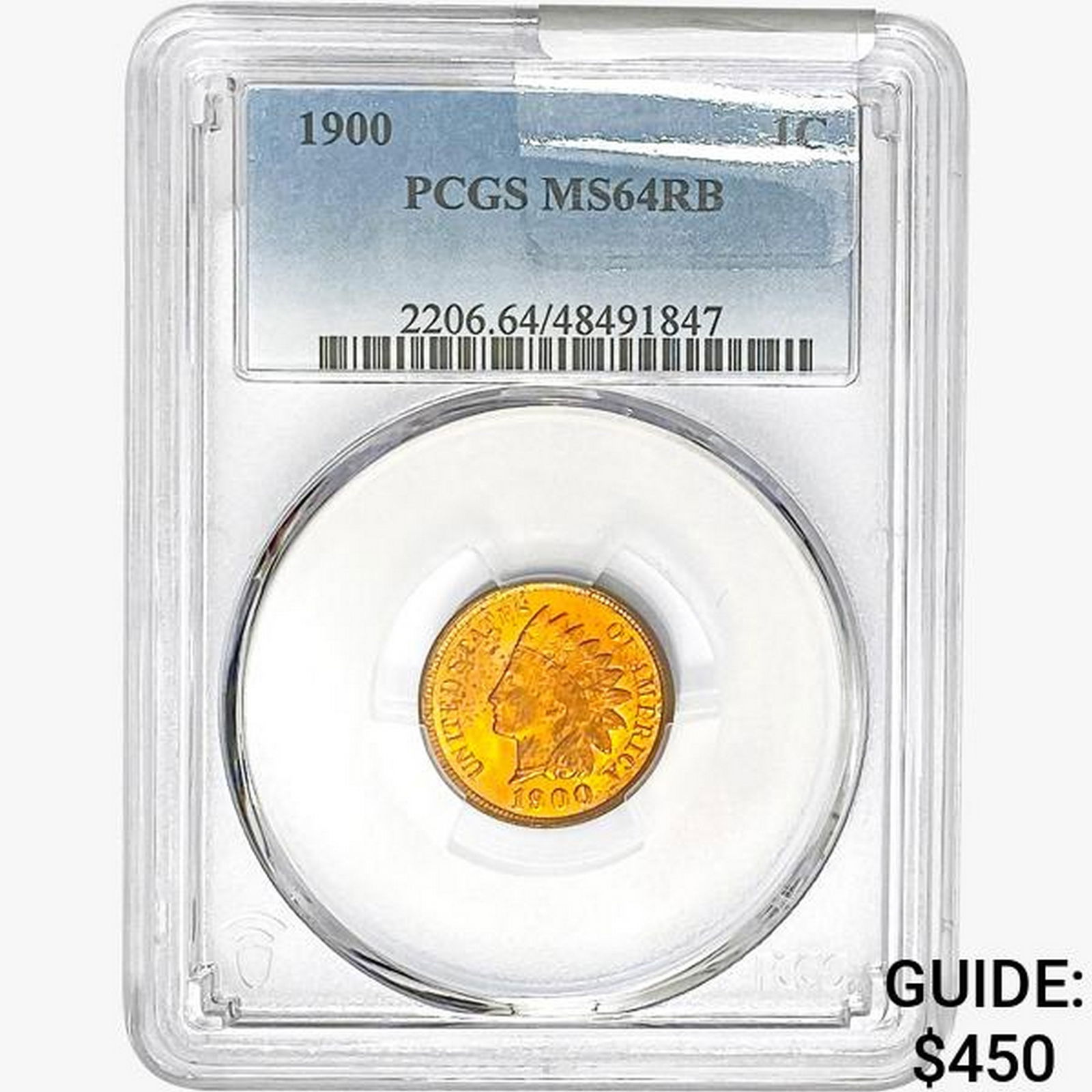 1900 Indian Head Cent PCGS MS64 RB (1 of 2)
