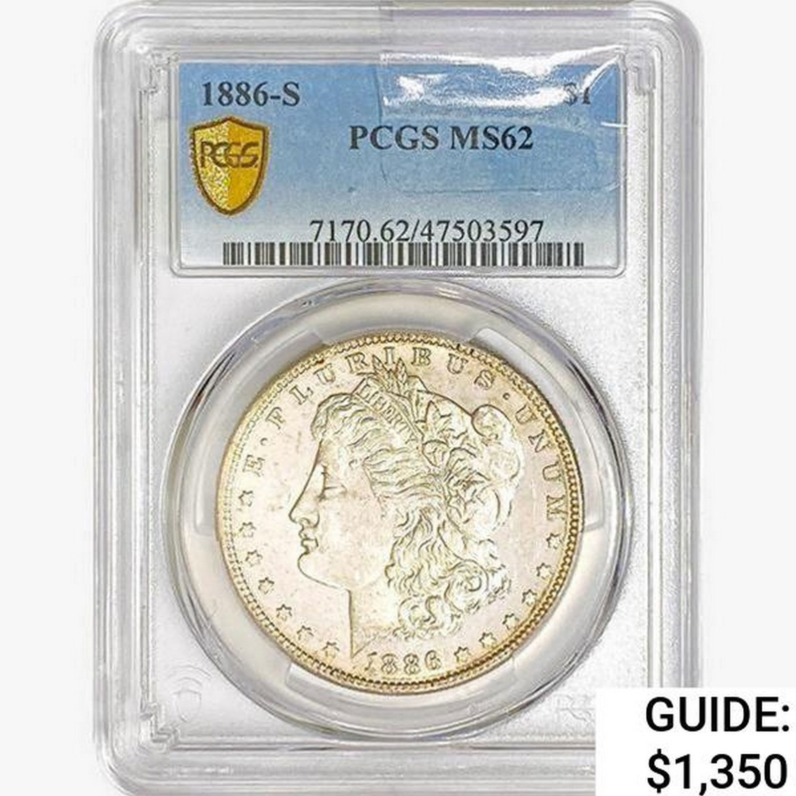 1886-S Morgan Silver Dollar PCGS MS62 (1 of 2)