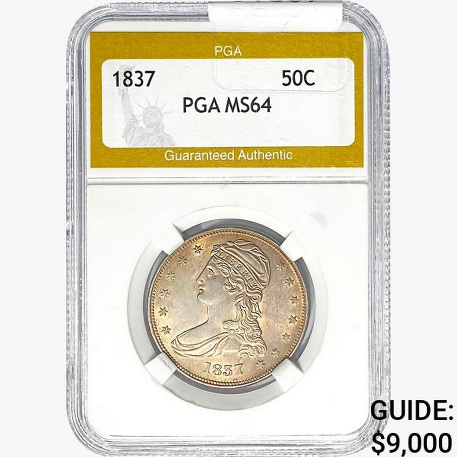 1837 Capped Bust Half Dollar PGA MS64 (1 of 2)