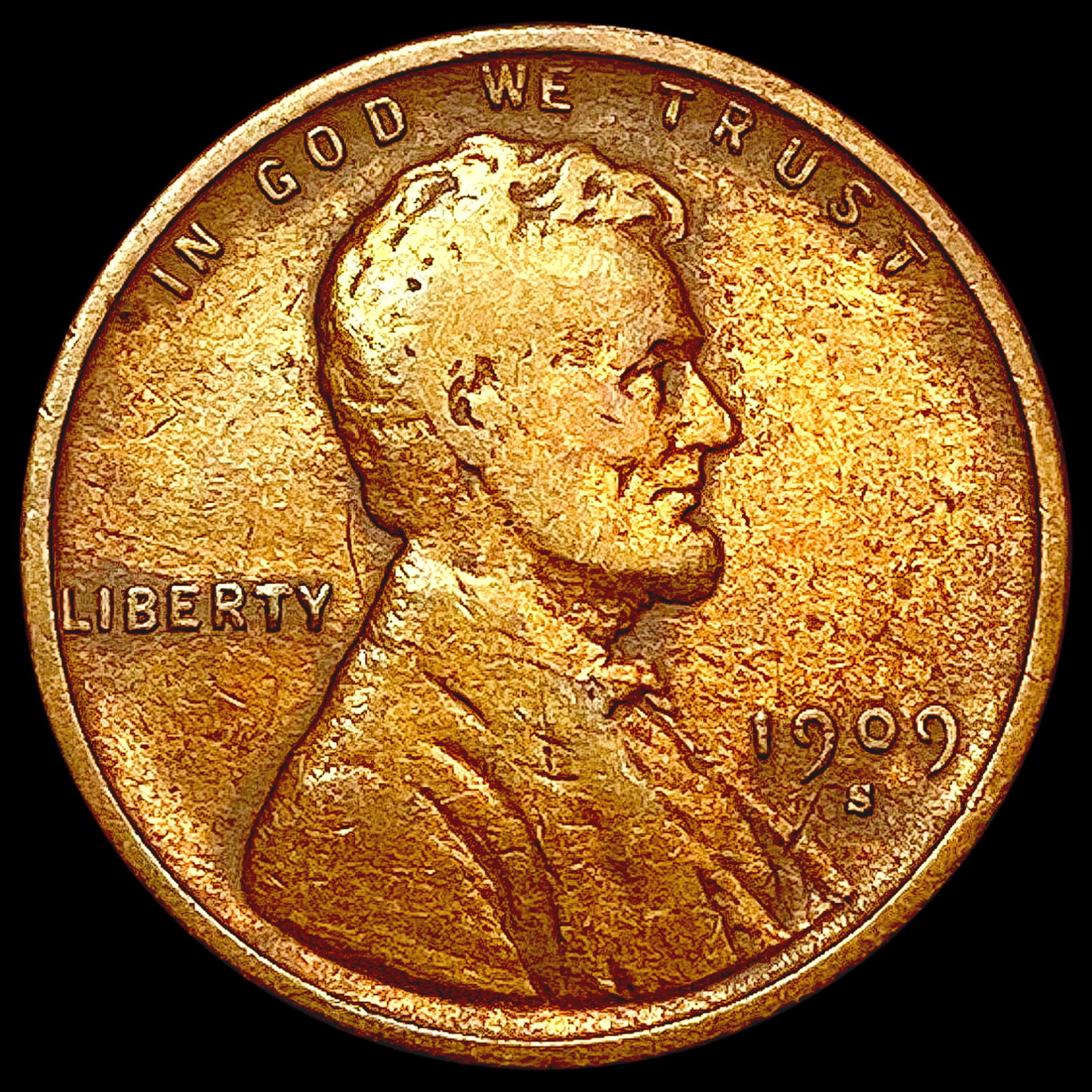 1909-S VDB Wheat Cent LIGHTLY CIRCULATED (1 of 2)