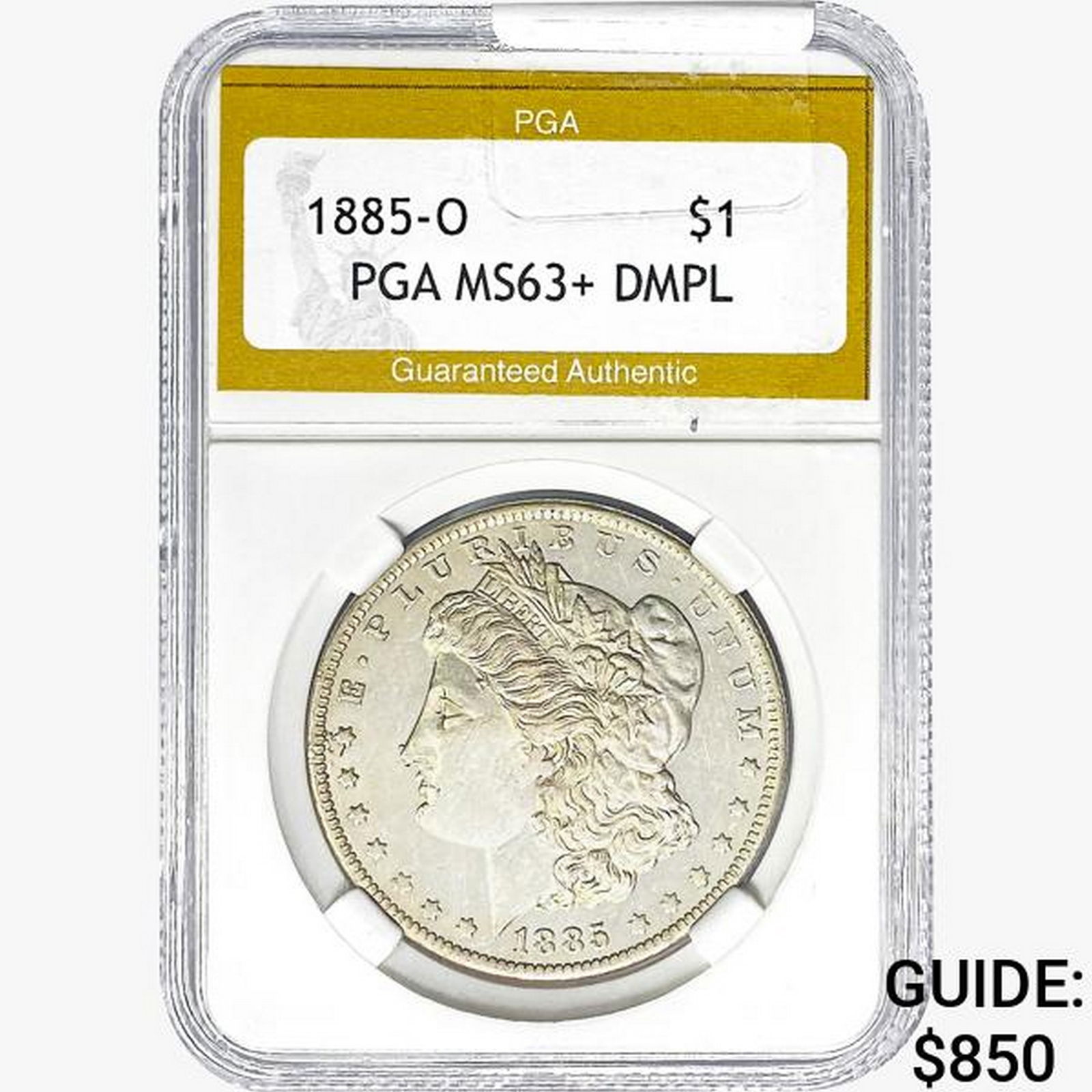 1885-O Morgan Silver Dollar PGA MS63+ DMPL (1 of 2)