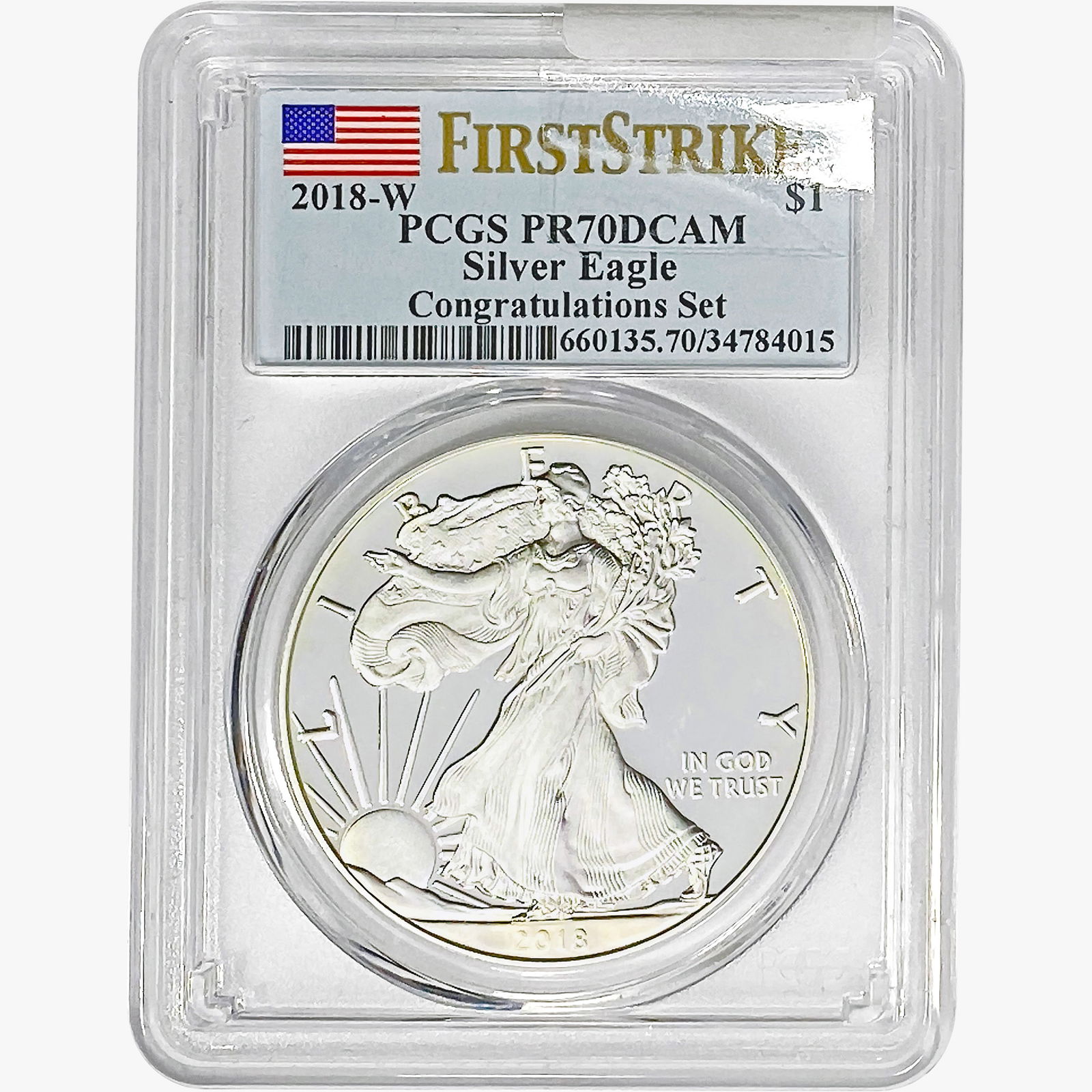2018-W Silver Eagle PCGS PR70 DCAM (1 of 2)