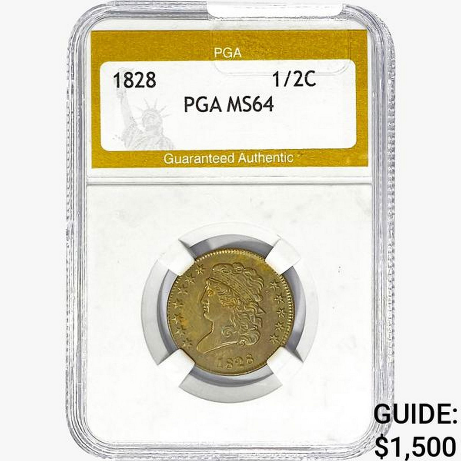 1828 Classic Head Half Cent PGA MS64 (1 of 2)