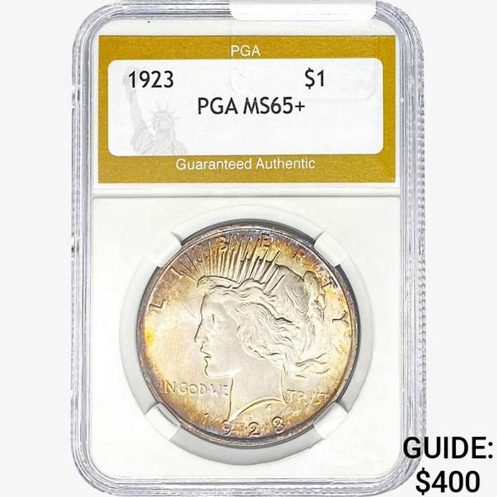 1923 Silver Peace Dollar PGA MS65+: 1923 Silver Peace Dollar PGA MS65+
