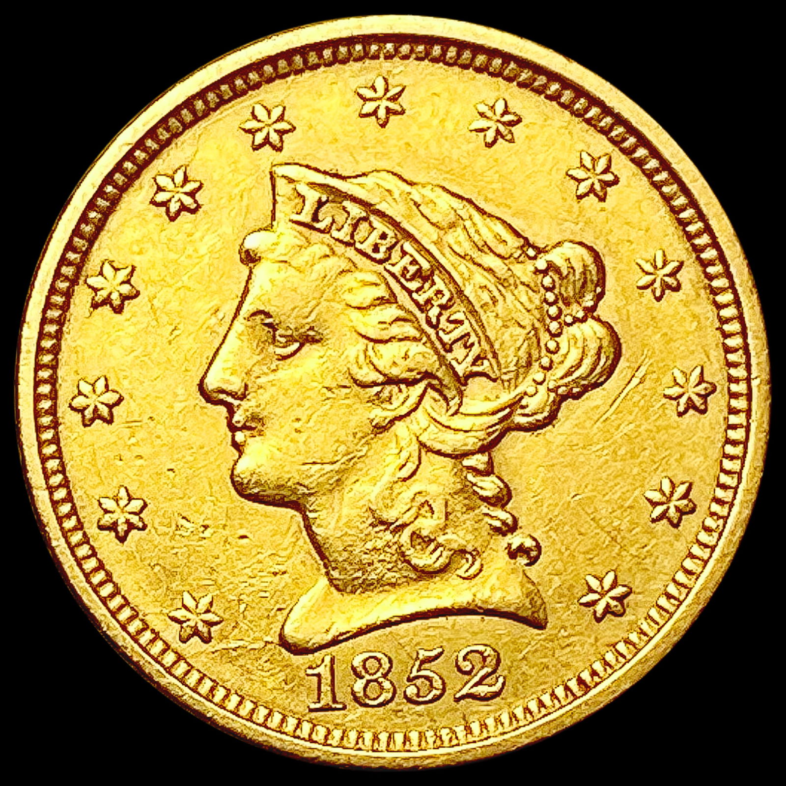 1852 $2.50 Gold Quarter Eagle NEARLY UNCIRCULATED (1 of 2)