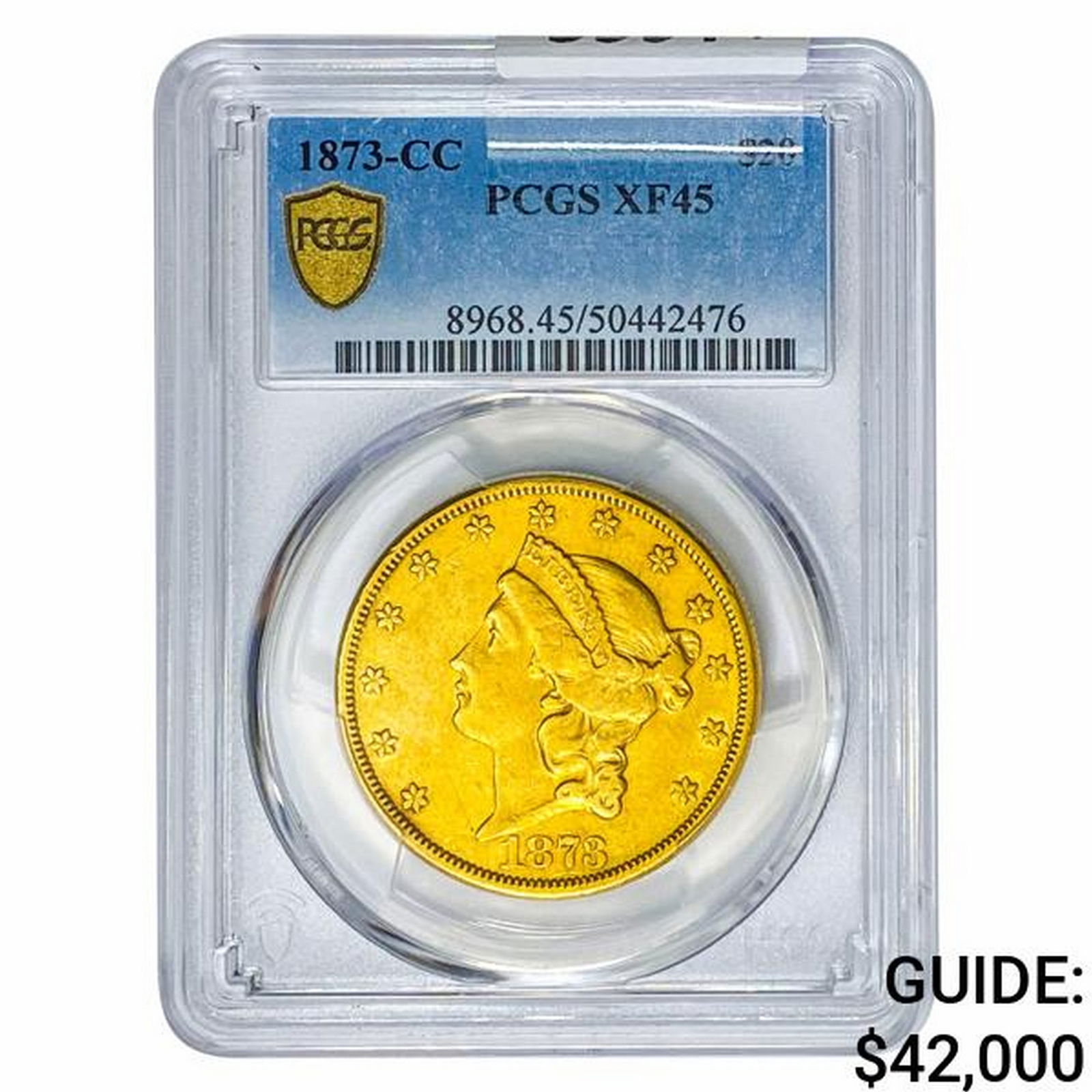 1873-CC $20 Gold Double Eagle PCGS XF45 (1 of 2)