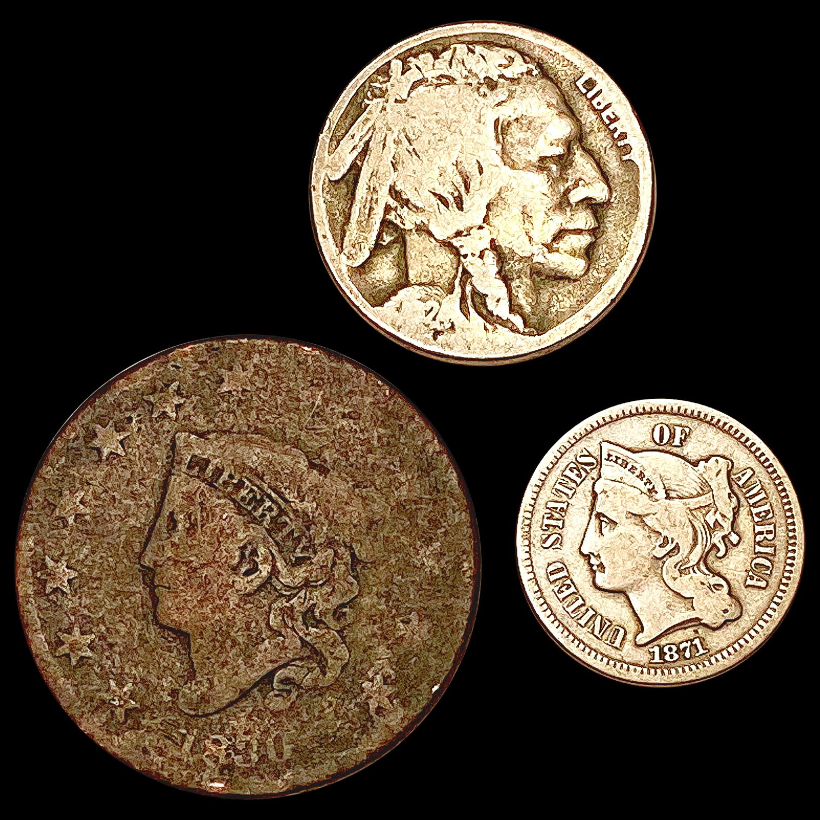 1830-1924 [3] U.S. Type Coin Lot HIGH GRADE (1 of 2)