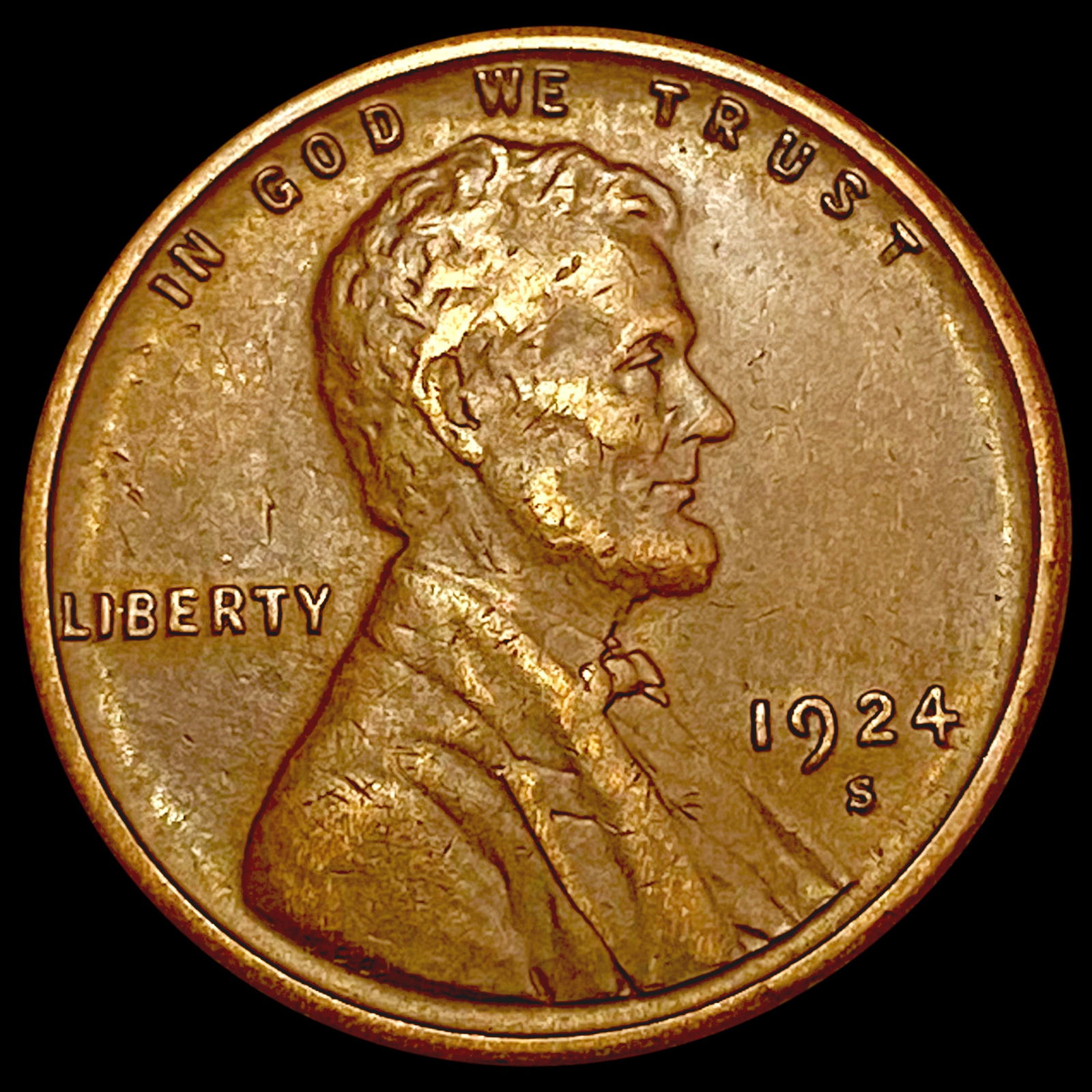 1924-S Wheat Cent CLOSELY UNCIRCULATED (1 of 2)