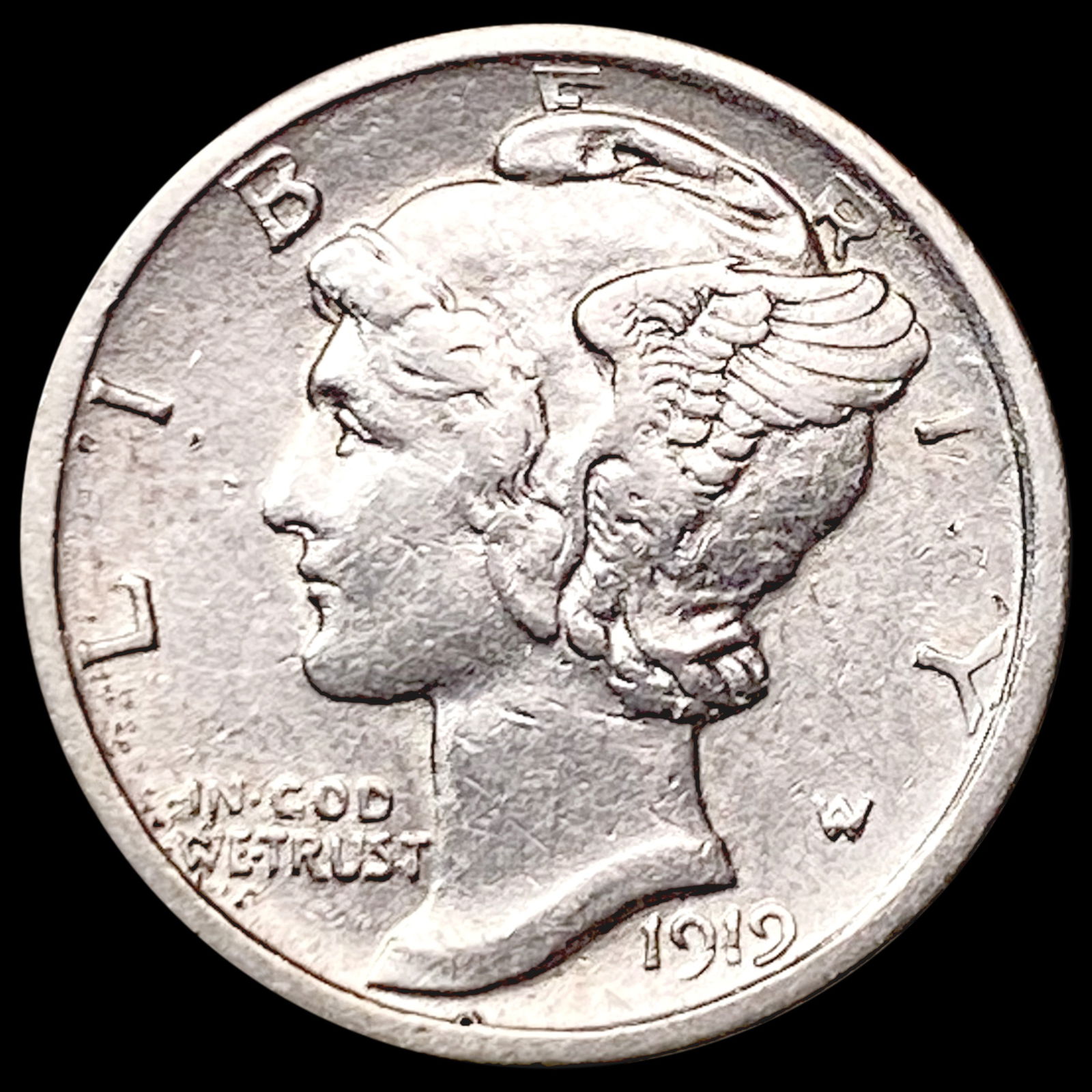 1919-D Mercury Dime CLOSELY UNCIRCULATED (1 of 2)