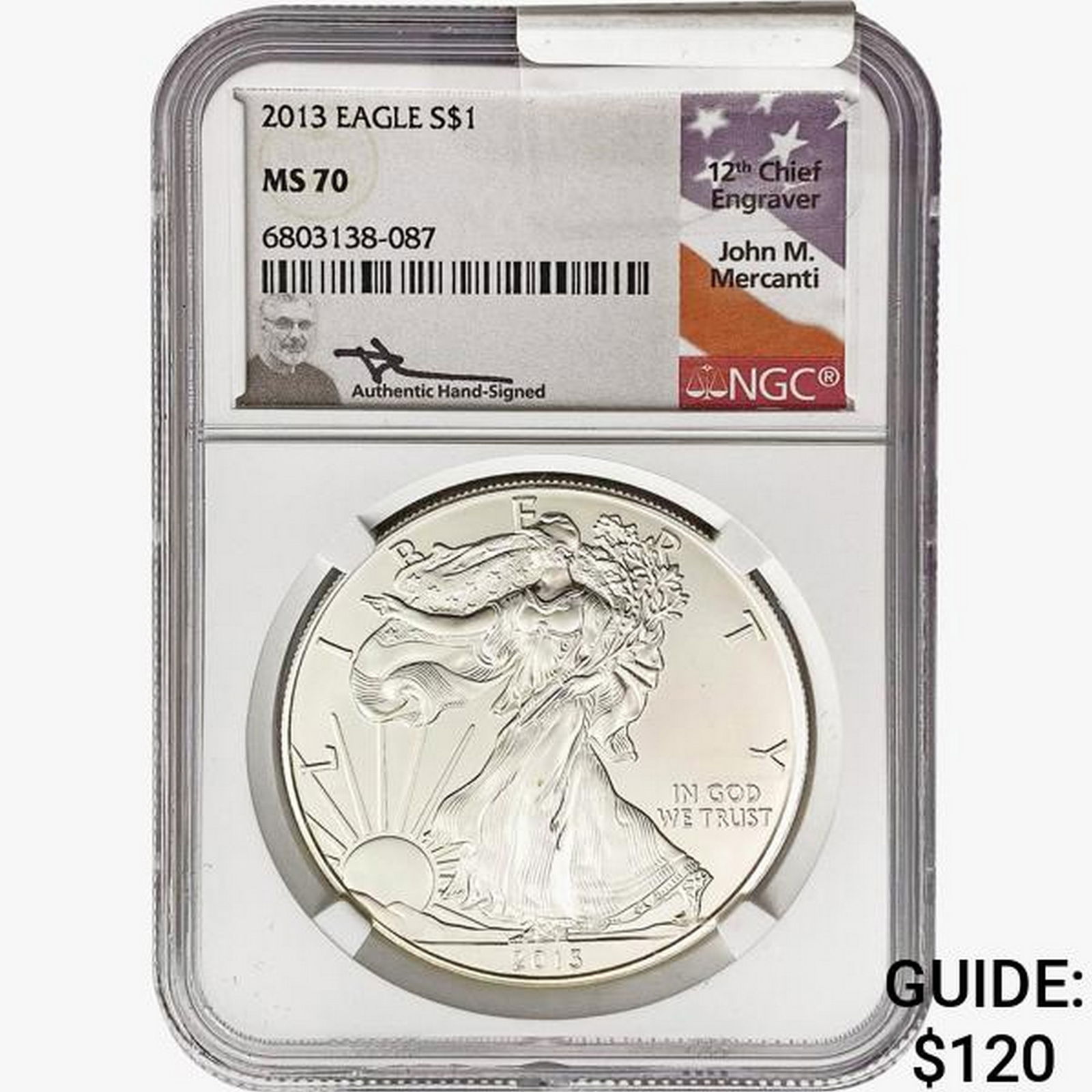 2013 Silver Eagle NGC MS70 (1 of 2)