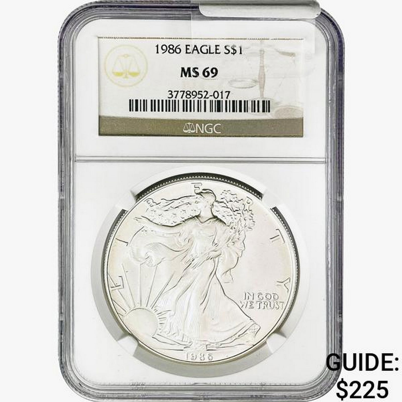 1986 Silver Eagle NGC MS69 (1 of 2)