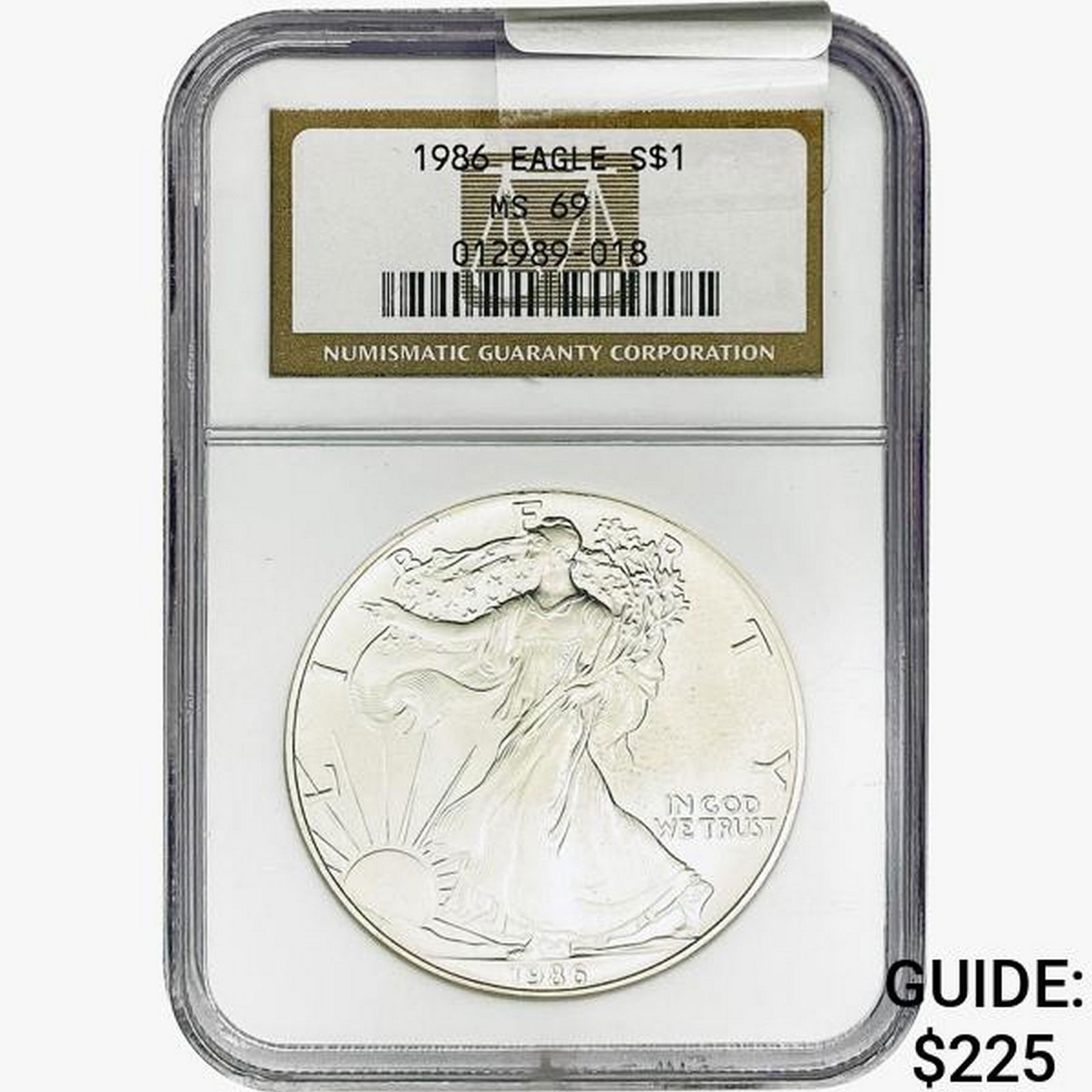 1986 Silver Eagle NGC MS69 (1 of 2)