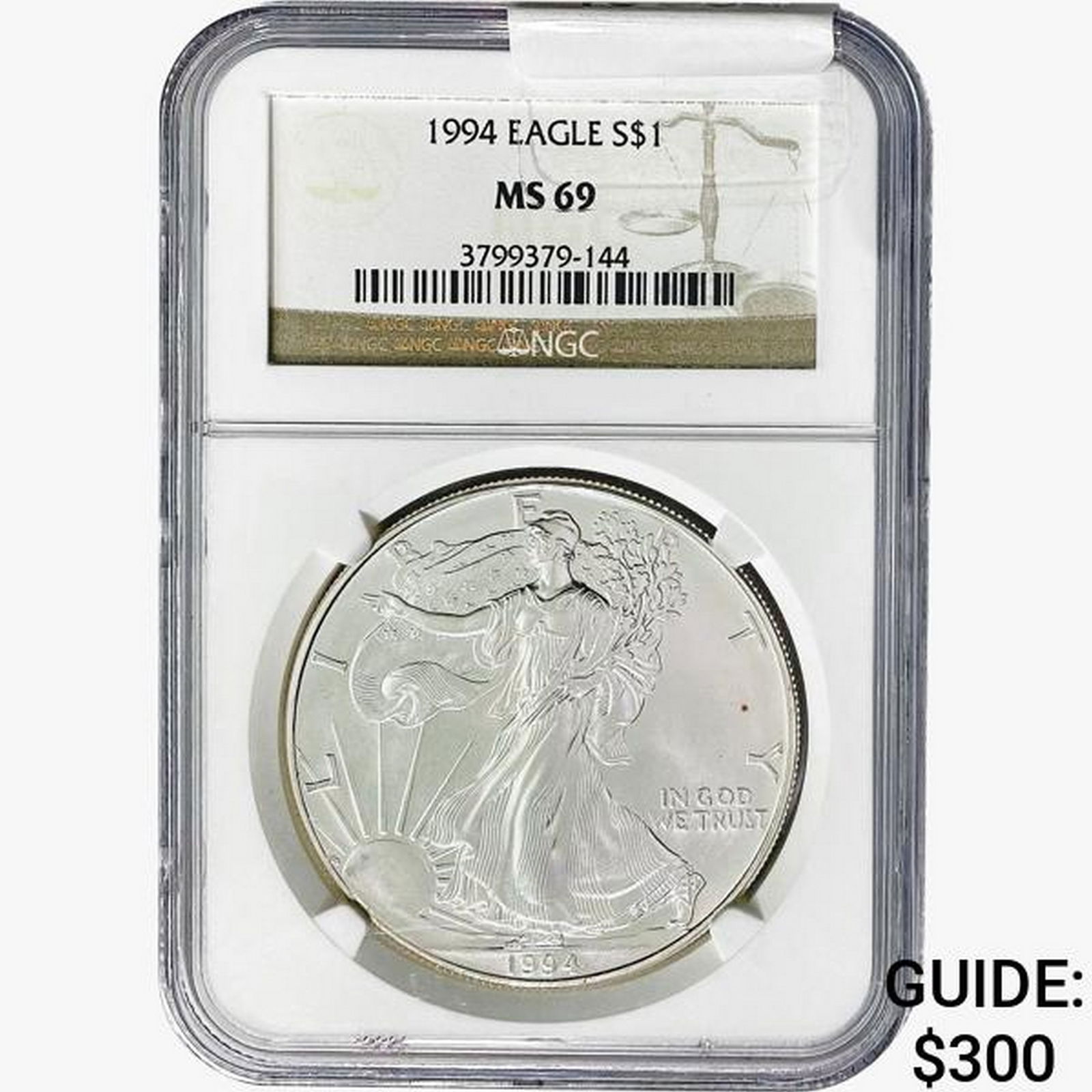 [2] 1994 & 1996 Silver Eagle NGC MS69 (1 of 2)