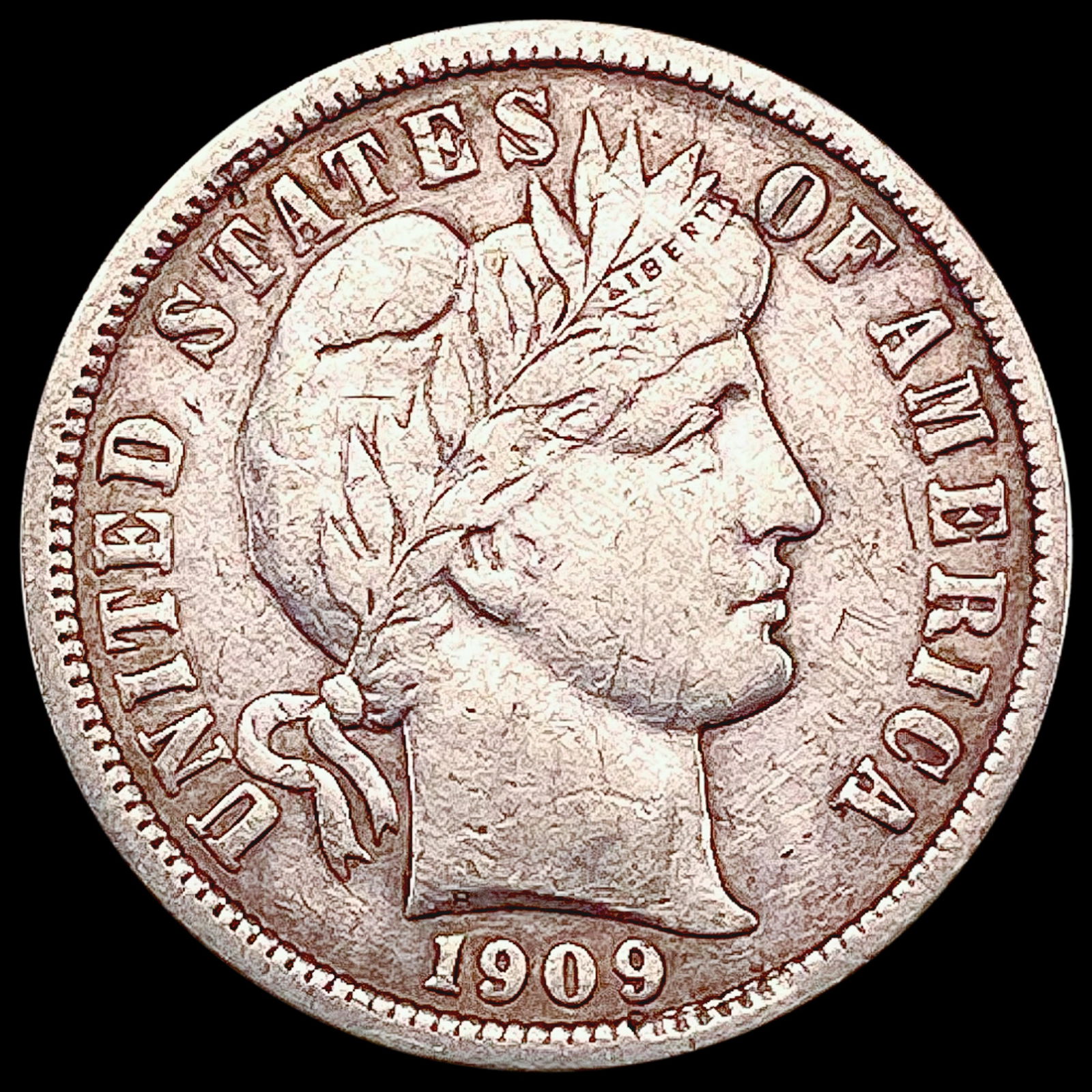 1909-O Barber Dime NEARLY UNCIRCULATED (1 of 2)