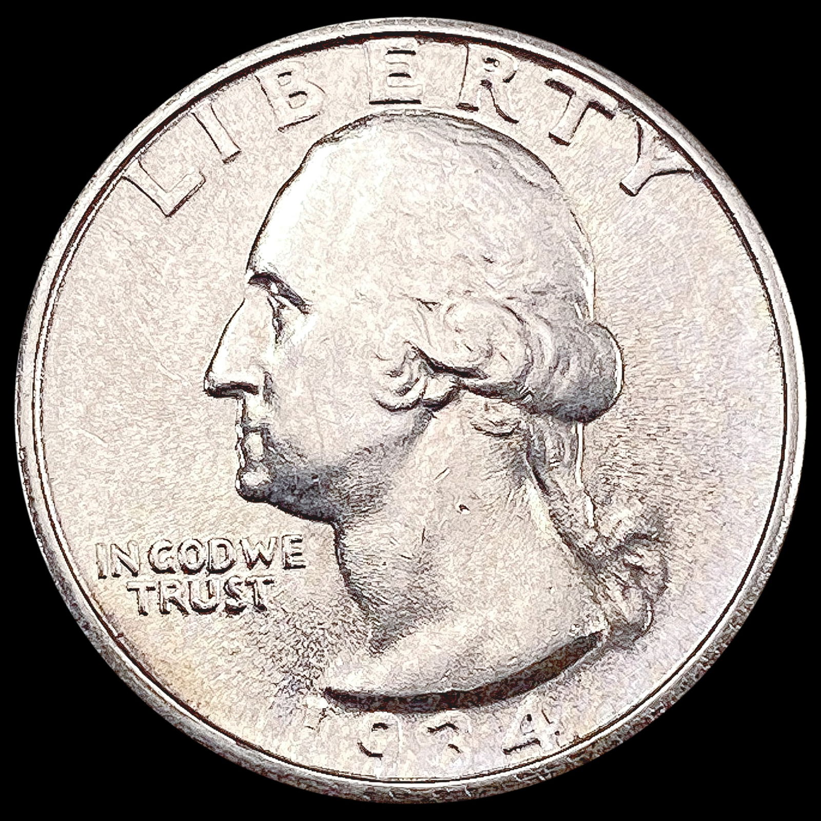 1934 Washington Silver Quarter GEM BU (1 of 2)