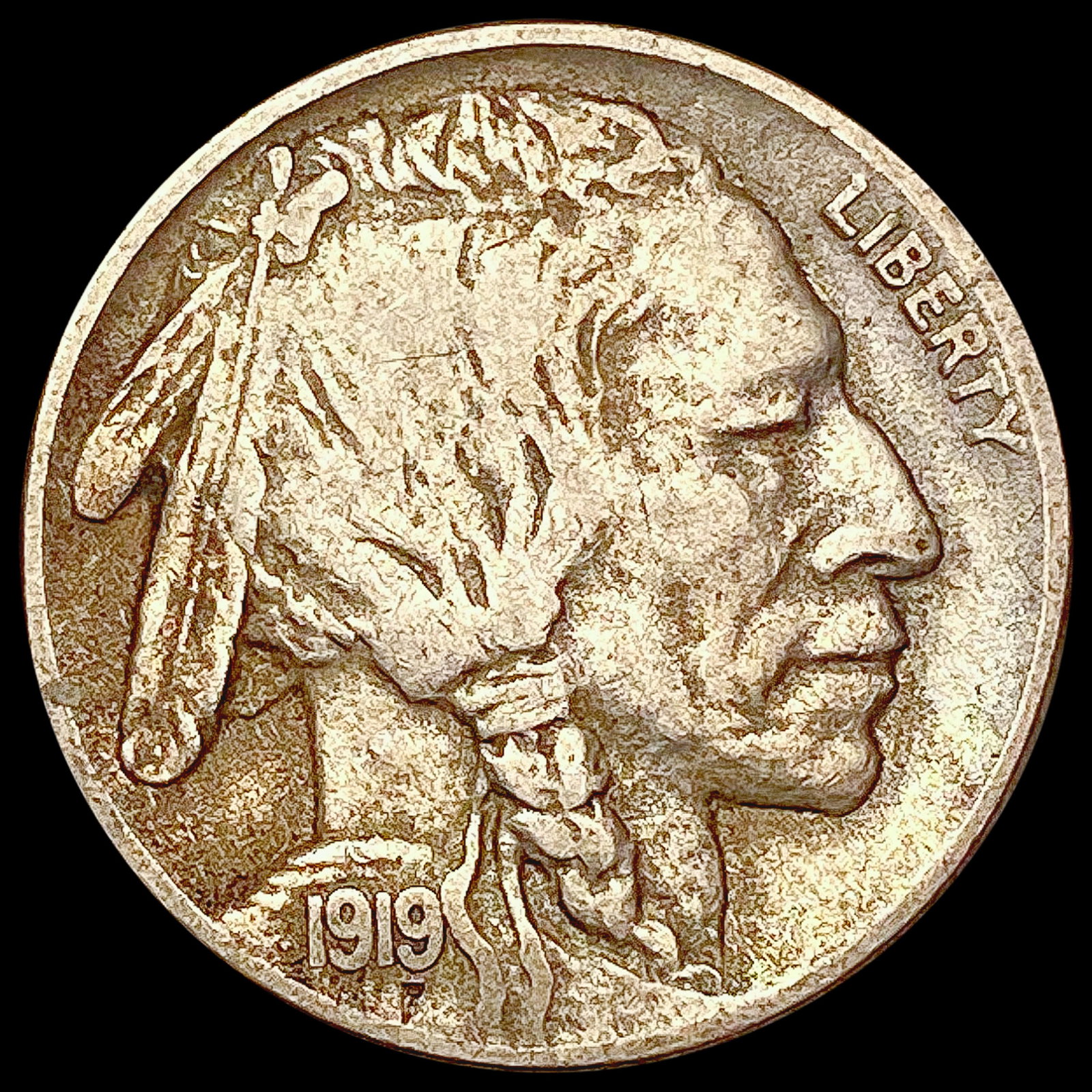 1919-D Buffalo Nickel CLOSELY UNCIRCULATED (1 of 2)