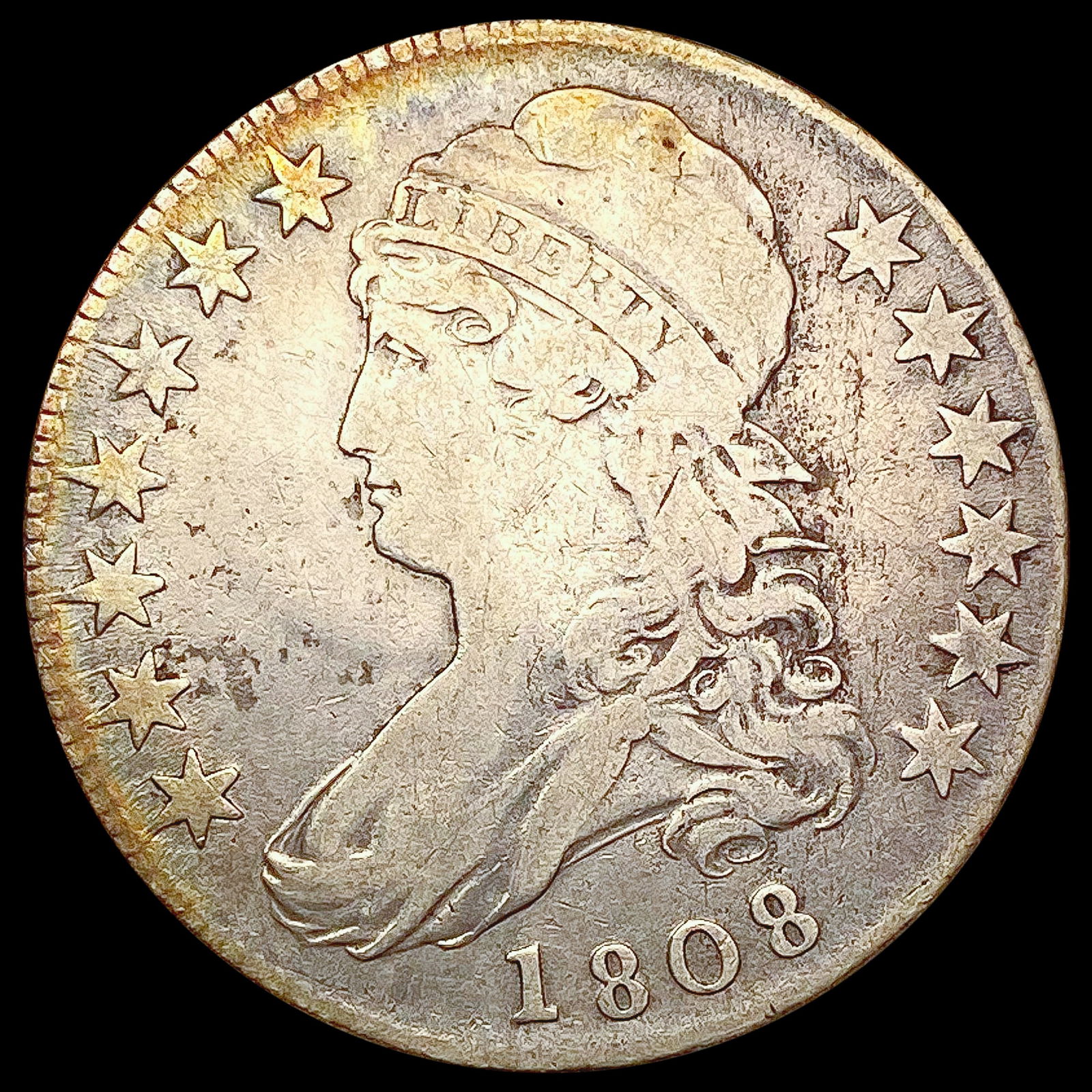 1808 Capped Bust Half Dollar NICELY CIRCULATED (1 of 2)