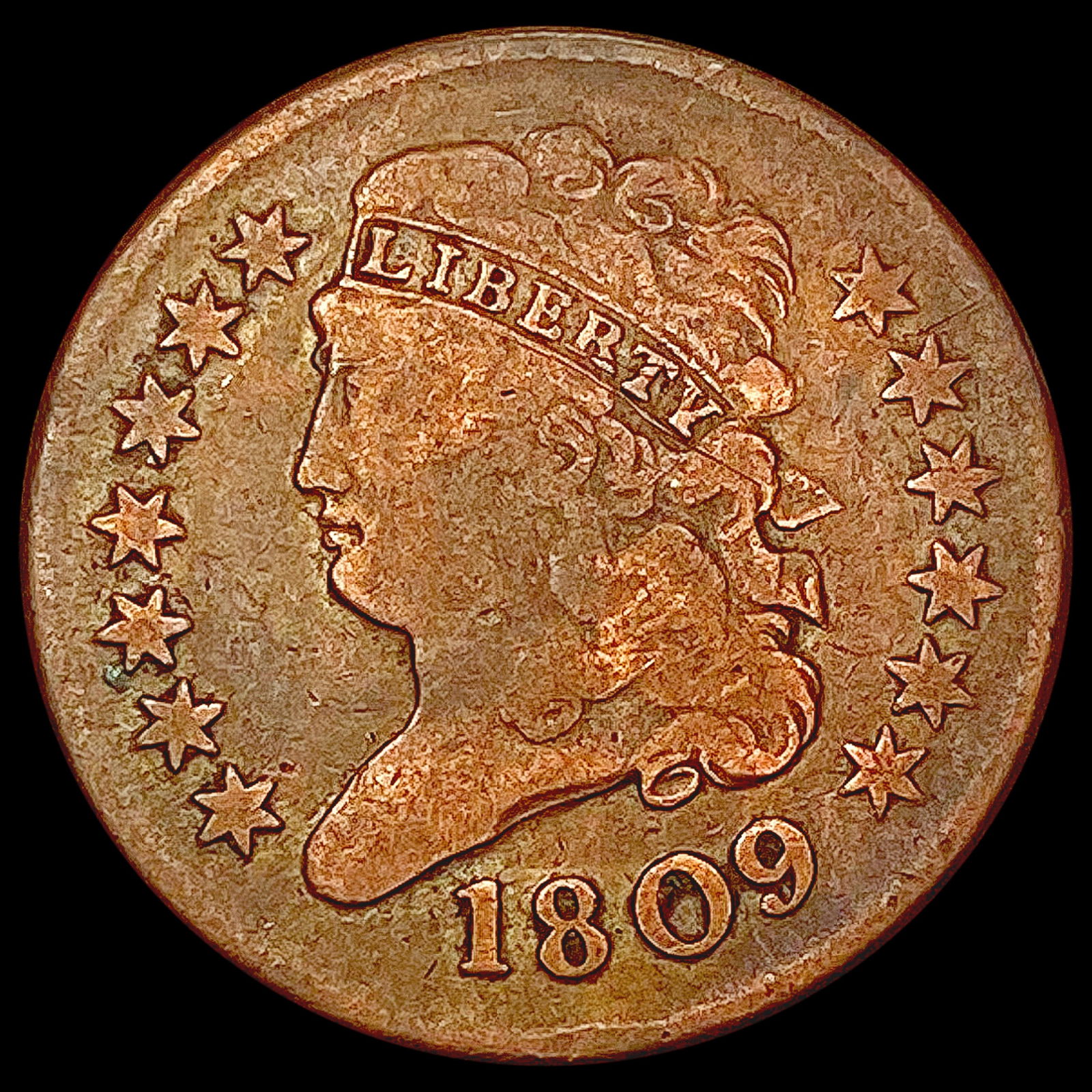 1809 Classic Head Half Cent NICELY CIRCULATED (1 of 2)