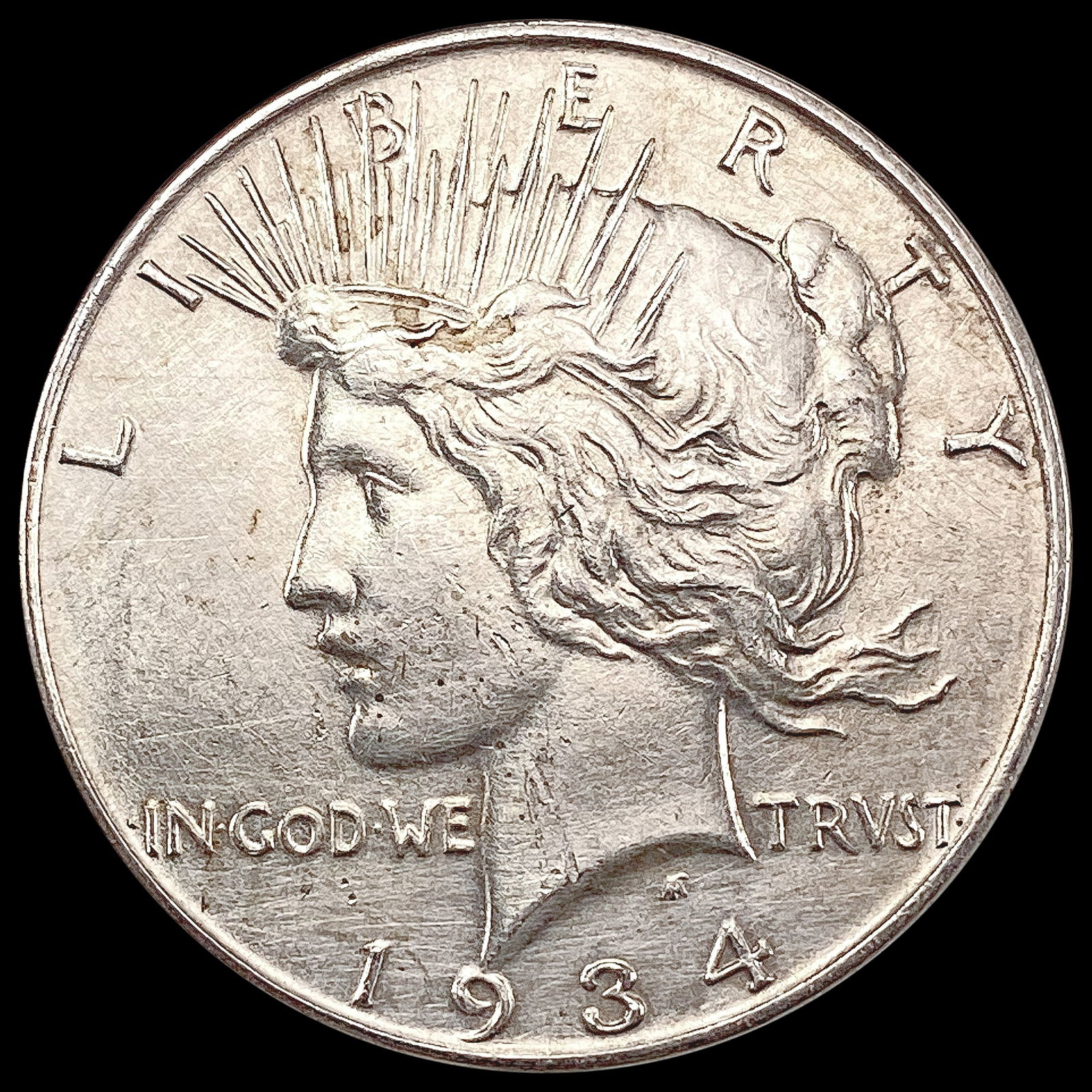 1934 Silver Peace Dollar CHOICE AU (1 of 2)