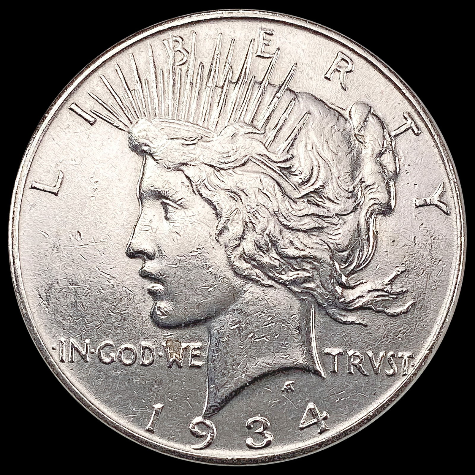 1934 Silver Peace Dollar CHOICE AU (1 of 2)