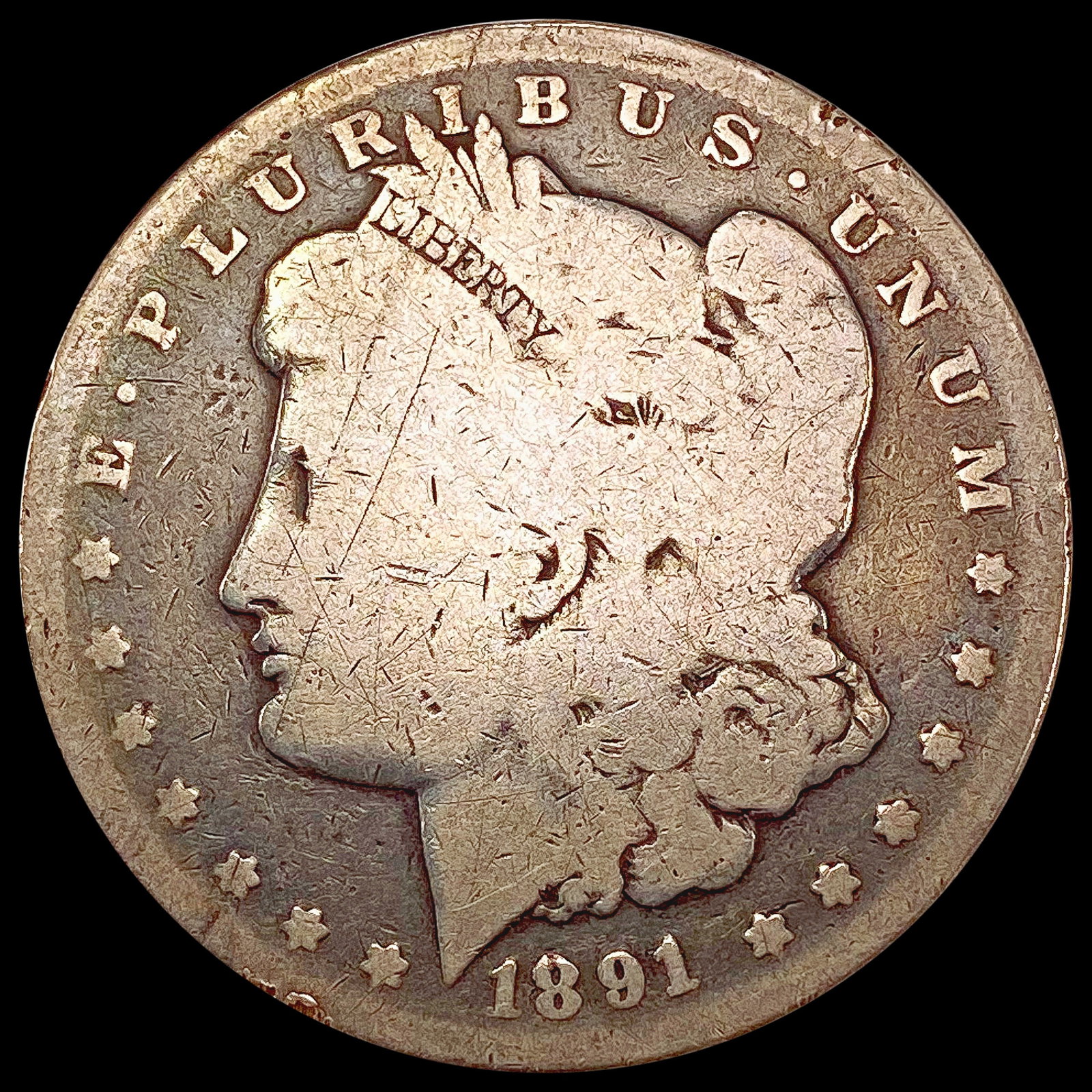 1891-CC Morgan Silver Dollar NICELY CIRCULATED: 1891-CC Morgan Silver Dollar NICELY CIRCULATED
