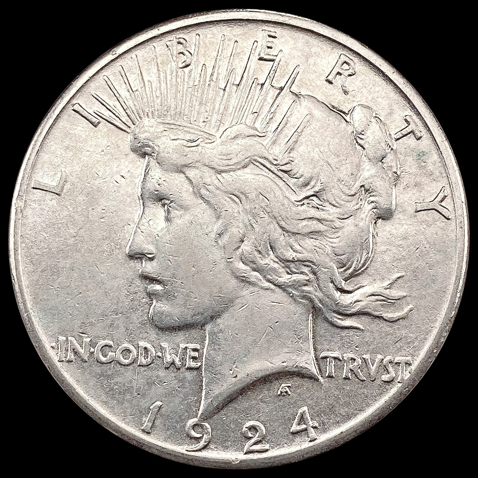 1924-S Silver Peace Dollar CLOSELY UNCIRCULATED (1 of 2)