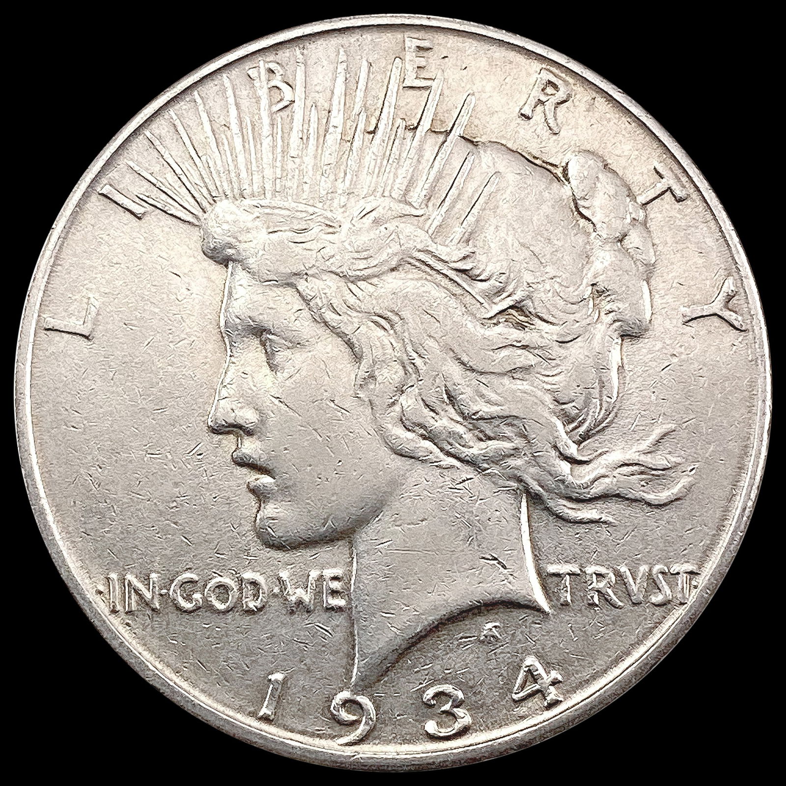 1934-D Silver Peace Dollar NEARLY UNCIRCULATED (1 of 2)