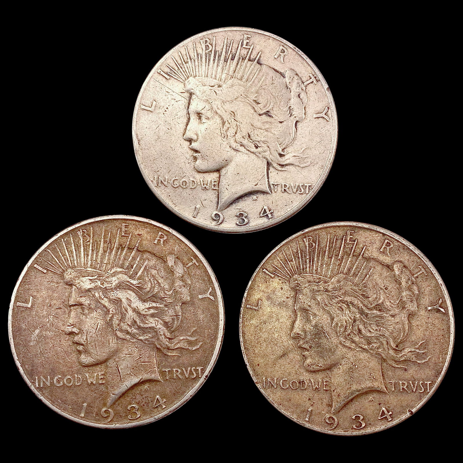 [3] 1934 Silver Peace Dollar LIGHTLY CIRCULATED (1 of 2)