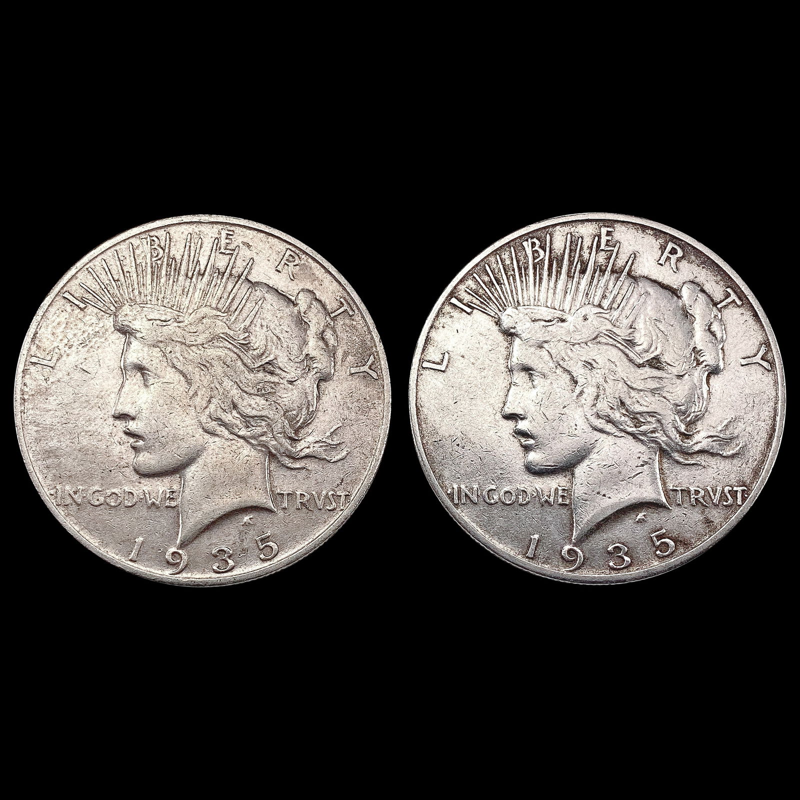 [2] 1935-S Silver Peace Dollar HIGH GRADE (1 of 2)
