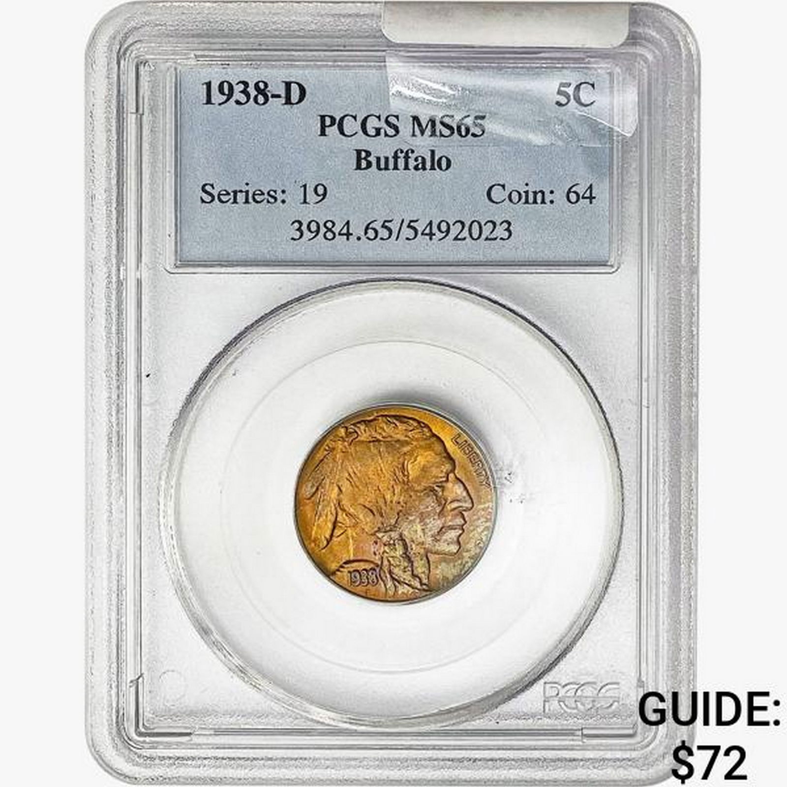 1938-D Buffalo Nickel PCGS MS65 (1 of 2)